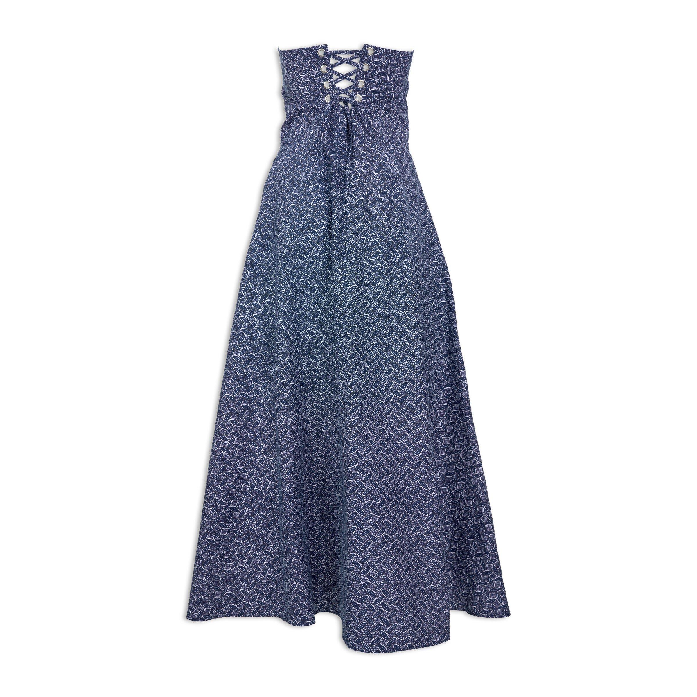 blue and brown dress clothes Strapless Muse Dress main image 1