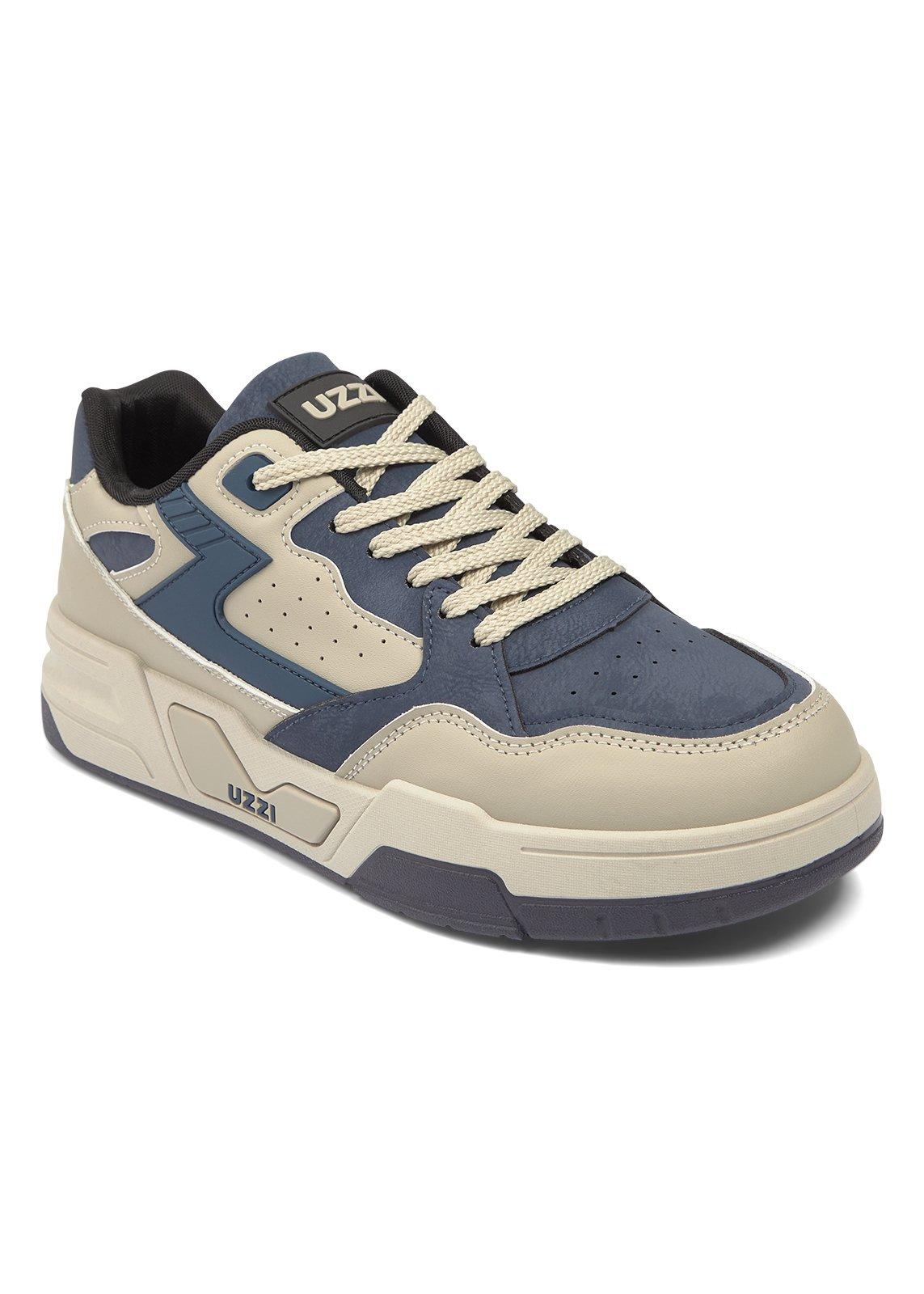 むー Beige Lace-up Bucket Sneakers (3256011) | UZZI