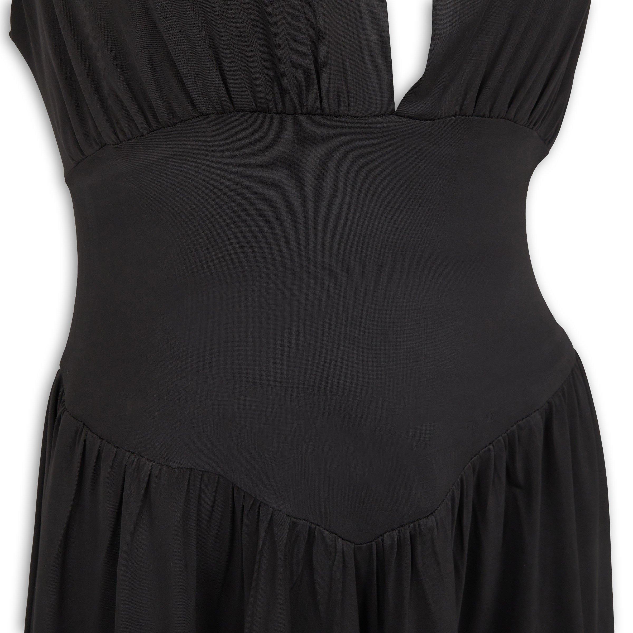 Black Drape Mini Dress (3256162) | Sage Ladies