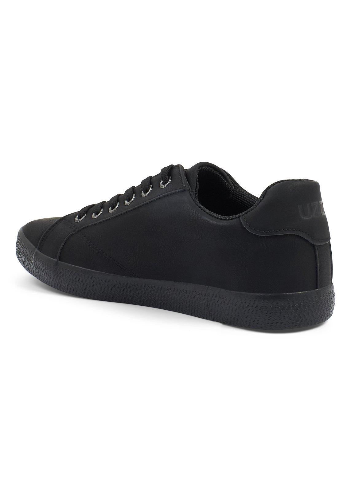 Black Mono Vulcanised Sneakers (3256653) | UZZI