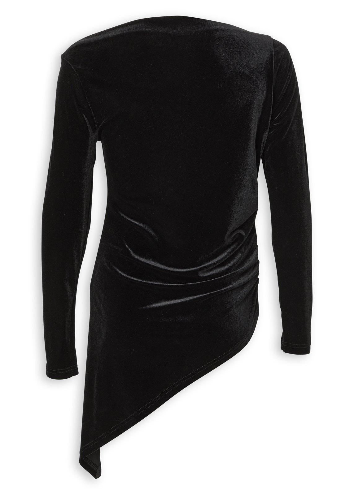 Black Velour Asymmetric Top (3256841) | Truworths