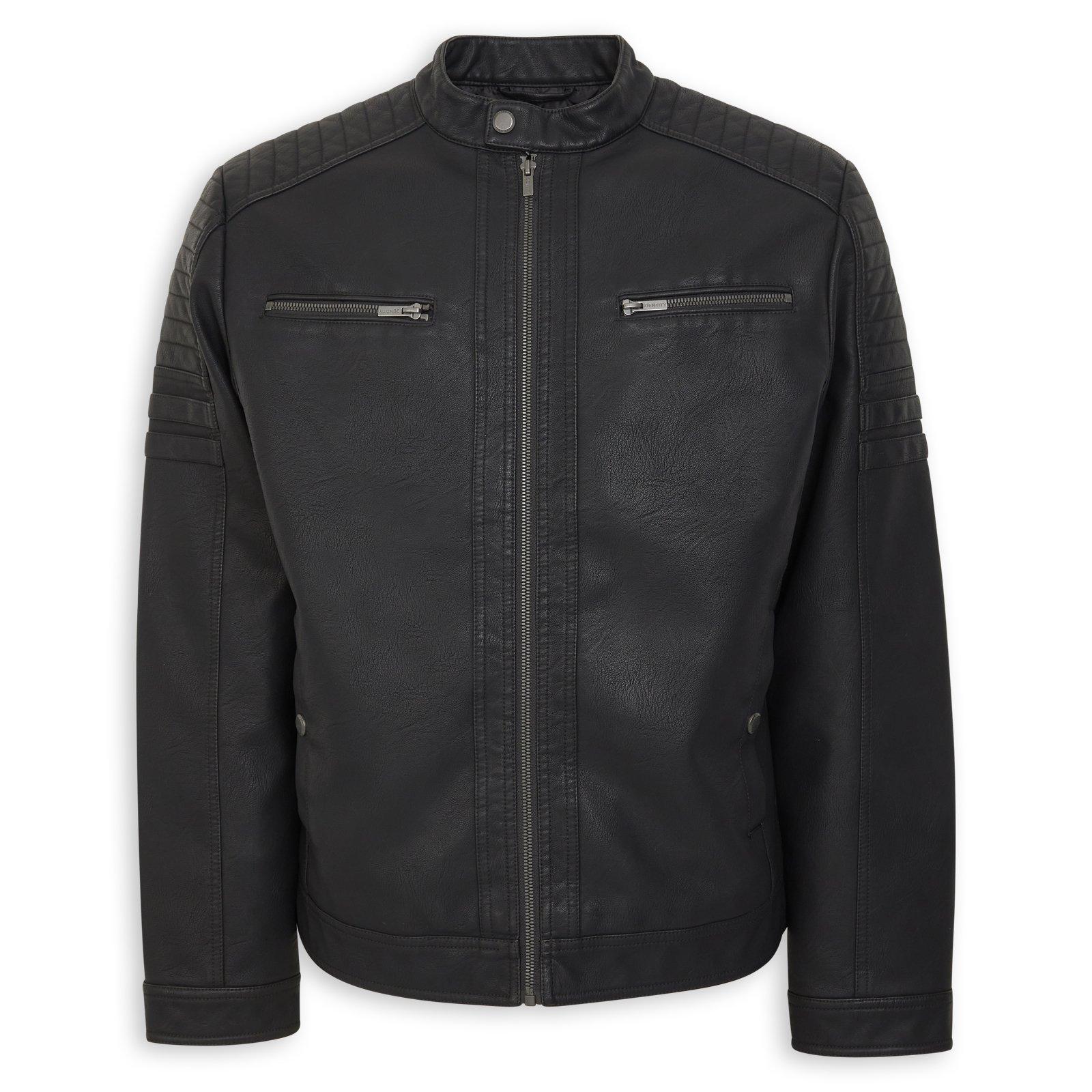 ジャケット・アウター UNKNOWN sweat riders jacket Black PU Biker Jacket (3256908) | Identity