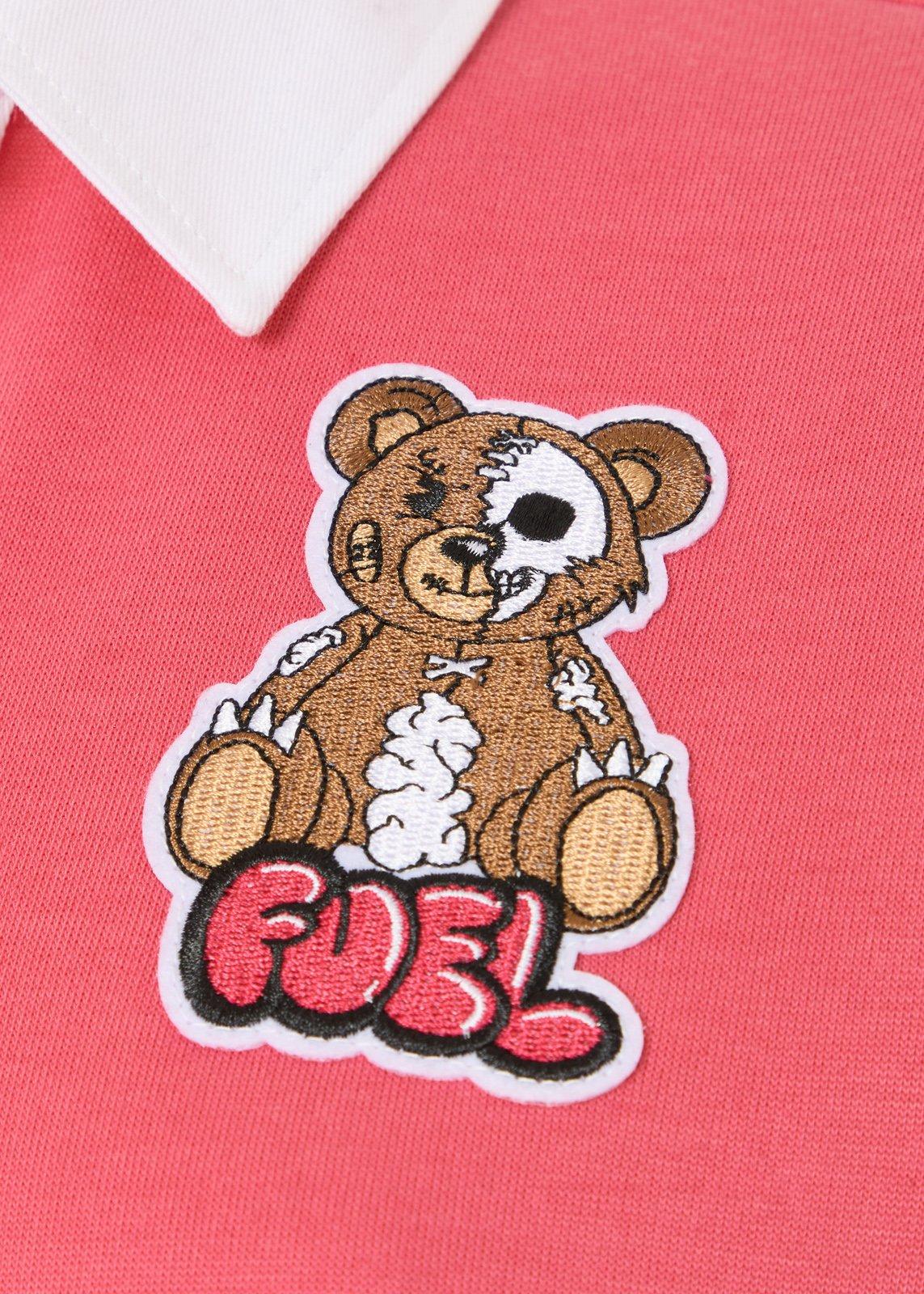Pink Striped Rugby Collar Sweat Top (3256982) | Fuel