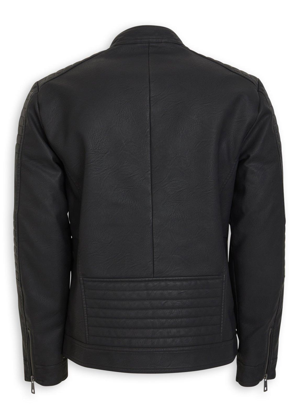 Black PU Biker Jacket (3257409) | Truworths Man