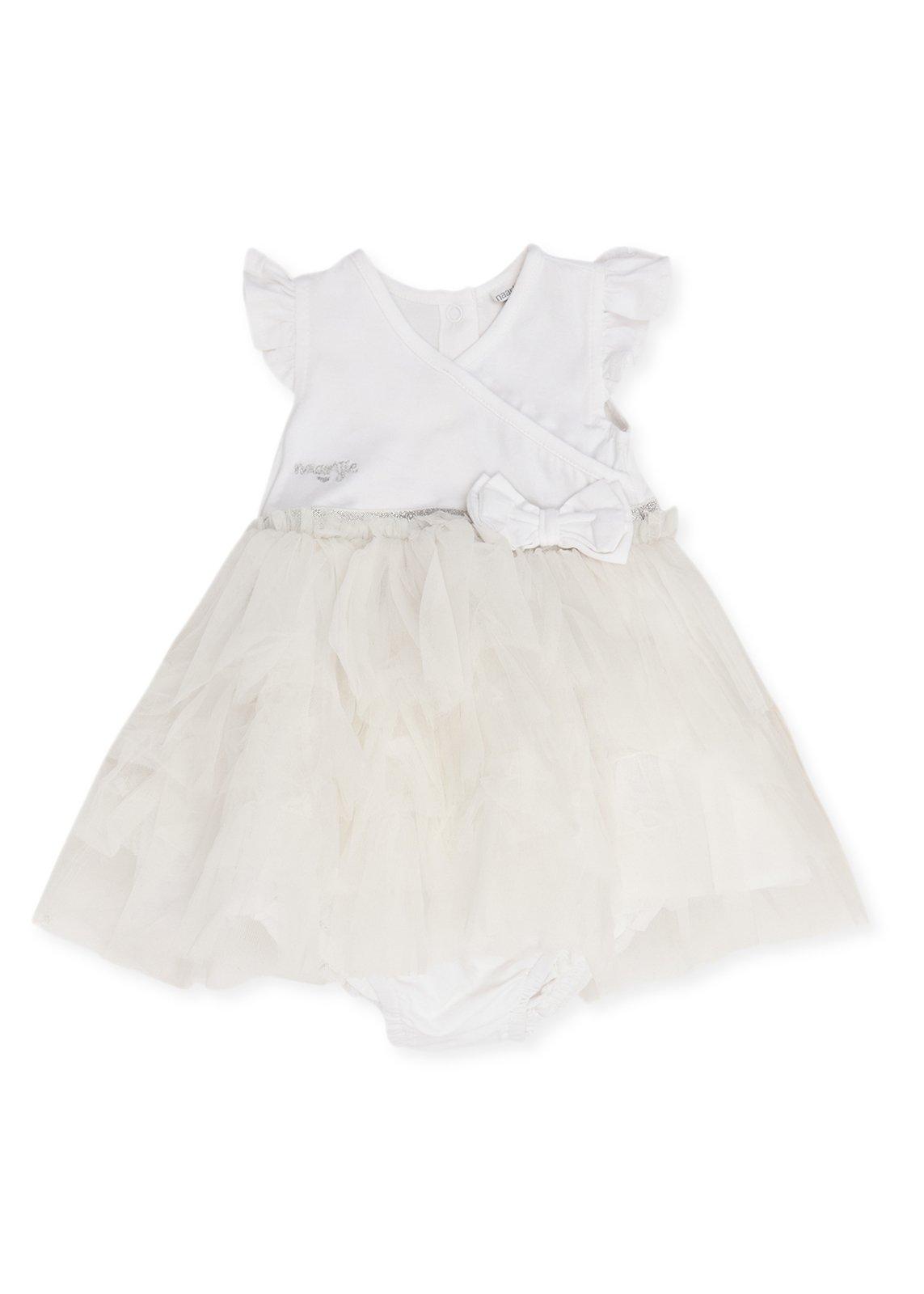 Newborn Girls Off White Dress