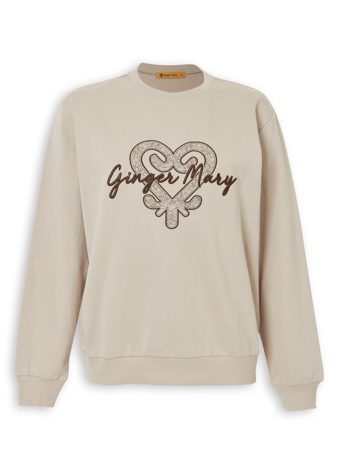 Stone Embroidered Sweat Top (3258157) | Ginger Mary