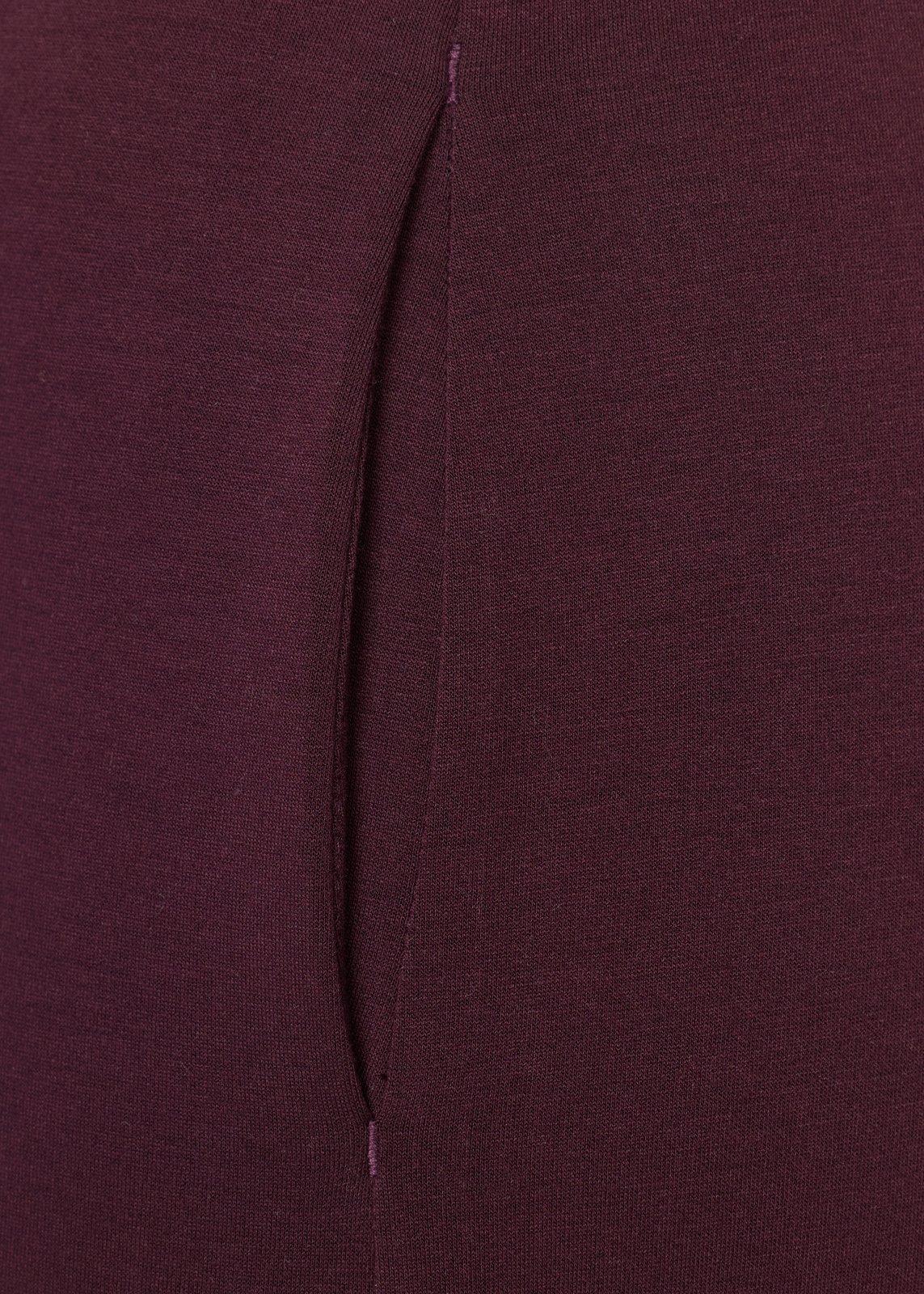 Burgundy Scuba Wide Leg Sweat Pants (3258230) | Basix