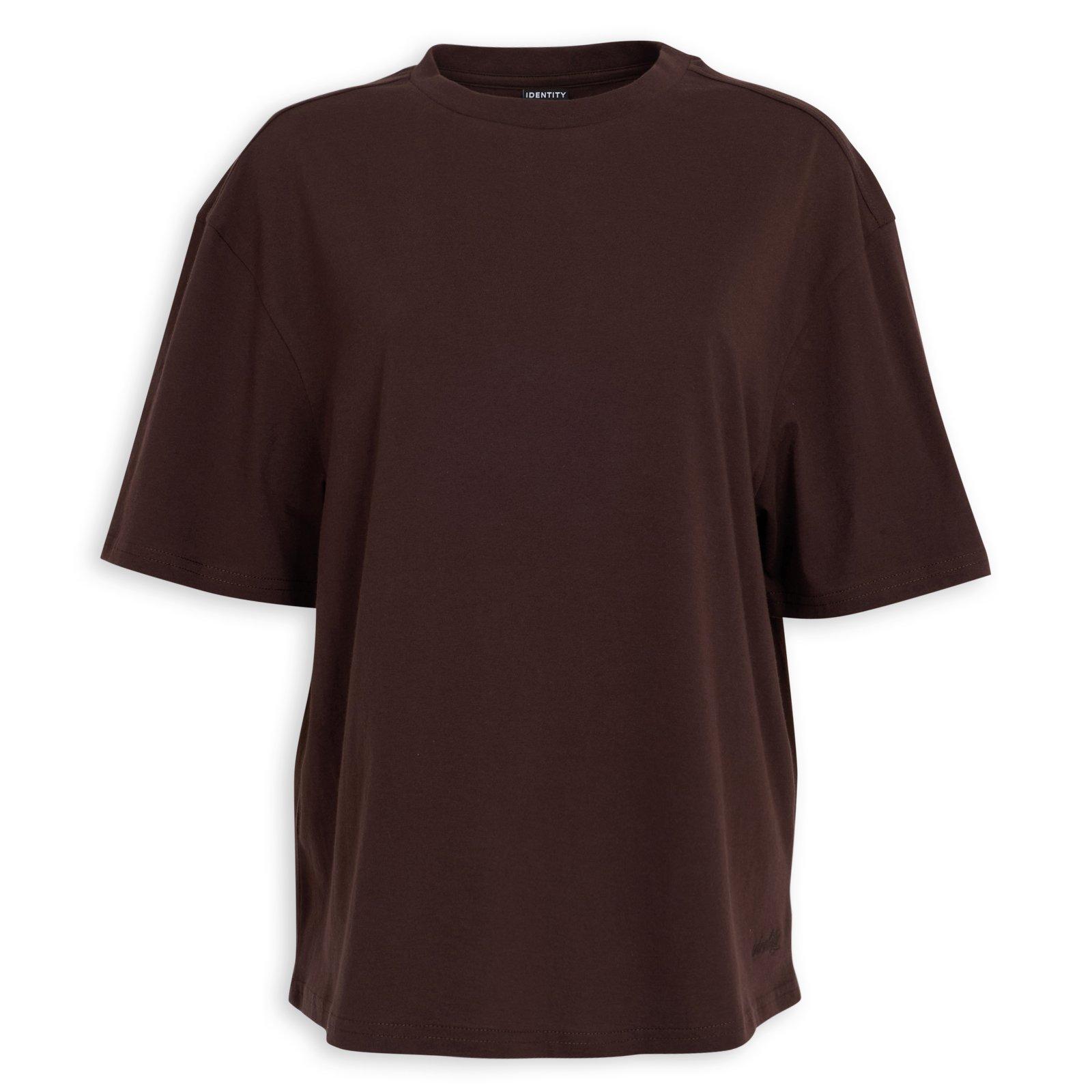 NICENESS COHEN ウールTシャツ ブラウン　size M Chocolate Brown Longer Length T-Shirt (3258373) | Identity