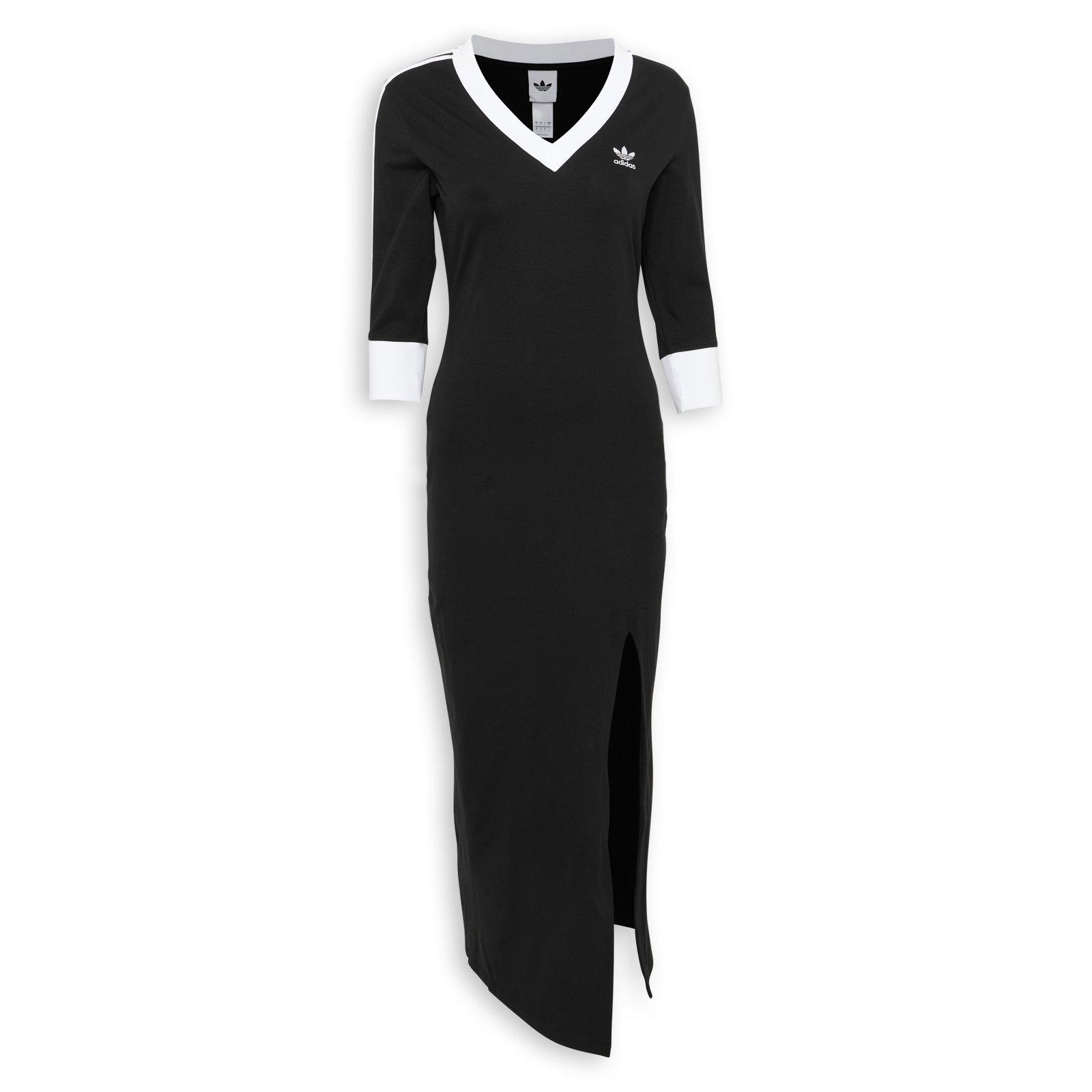 adidas black and white dress V-Neck (3259131) Finished with the Trefoil