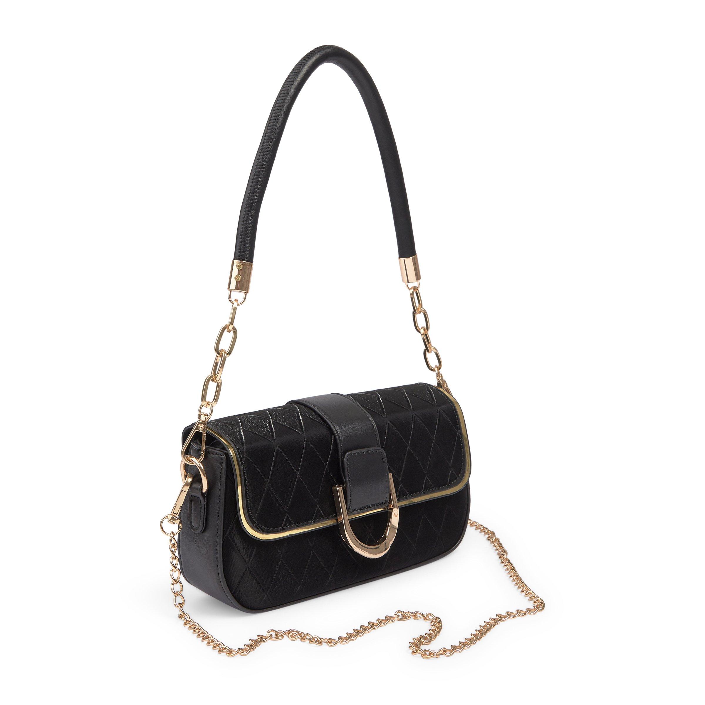 Black Quilted Fashion Bag (3260544) | 4Flavour Bags