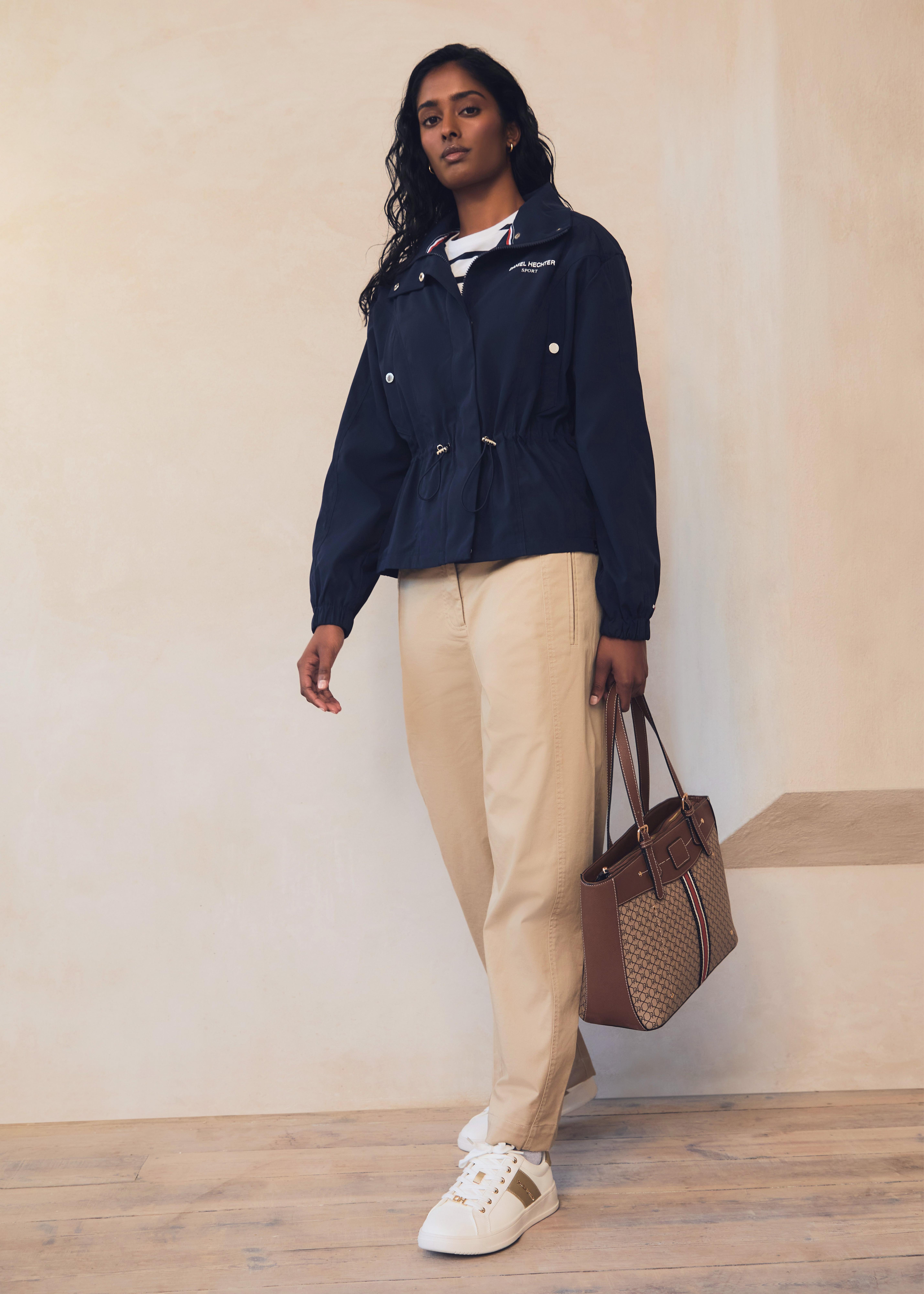Navy Waisted Utility Sport Jacket (3260672) | Daniel Hechter