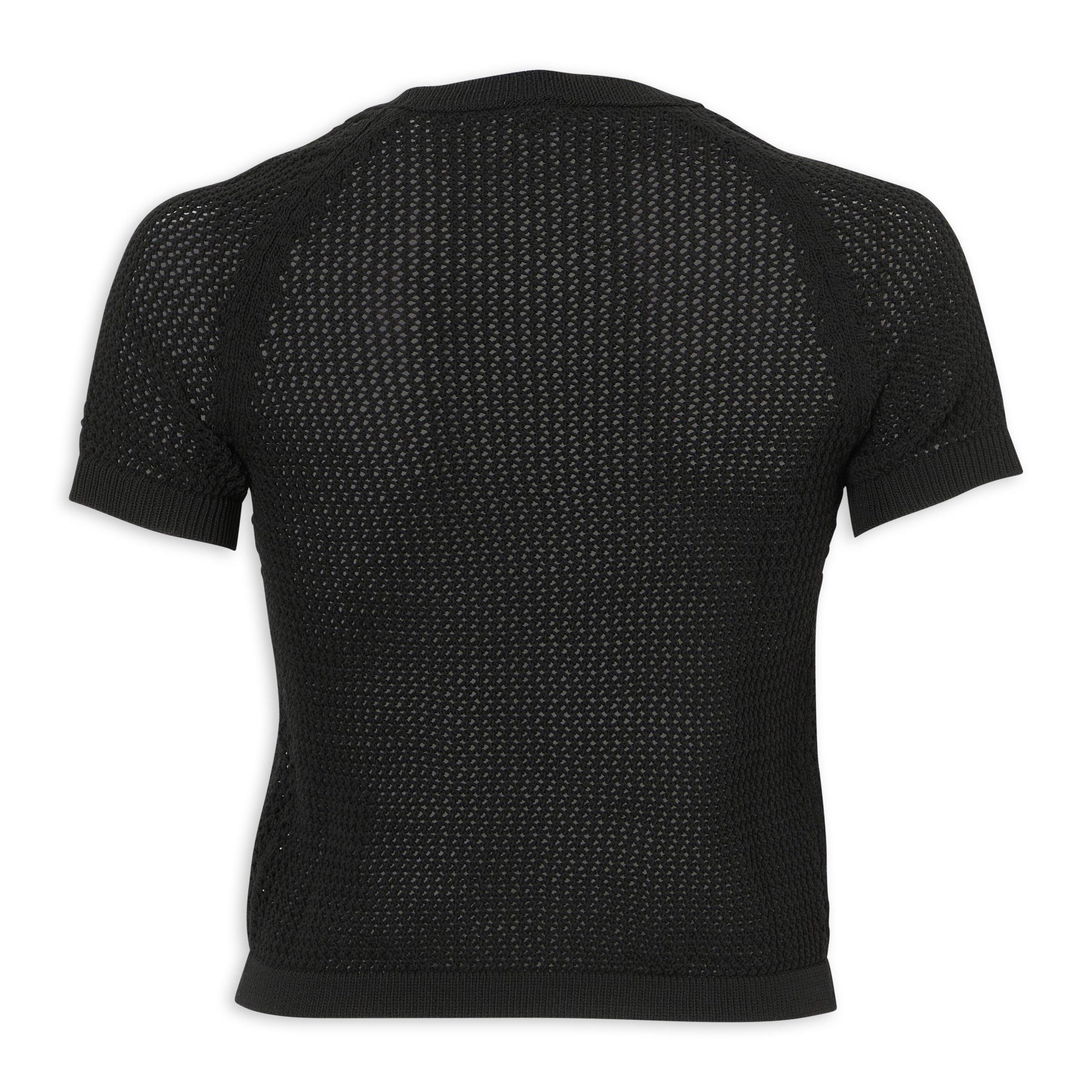 Black Knitted Crochet Cali T-Shirt (3261792) | Adidas