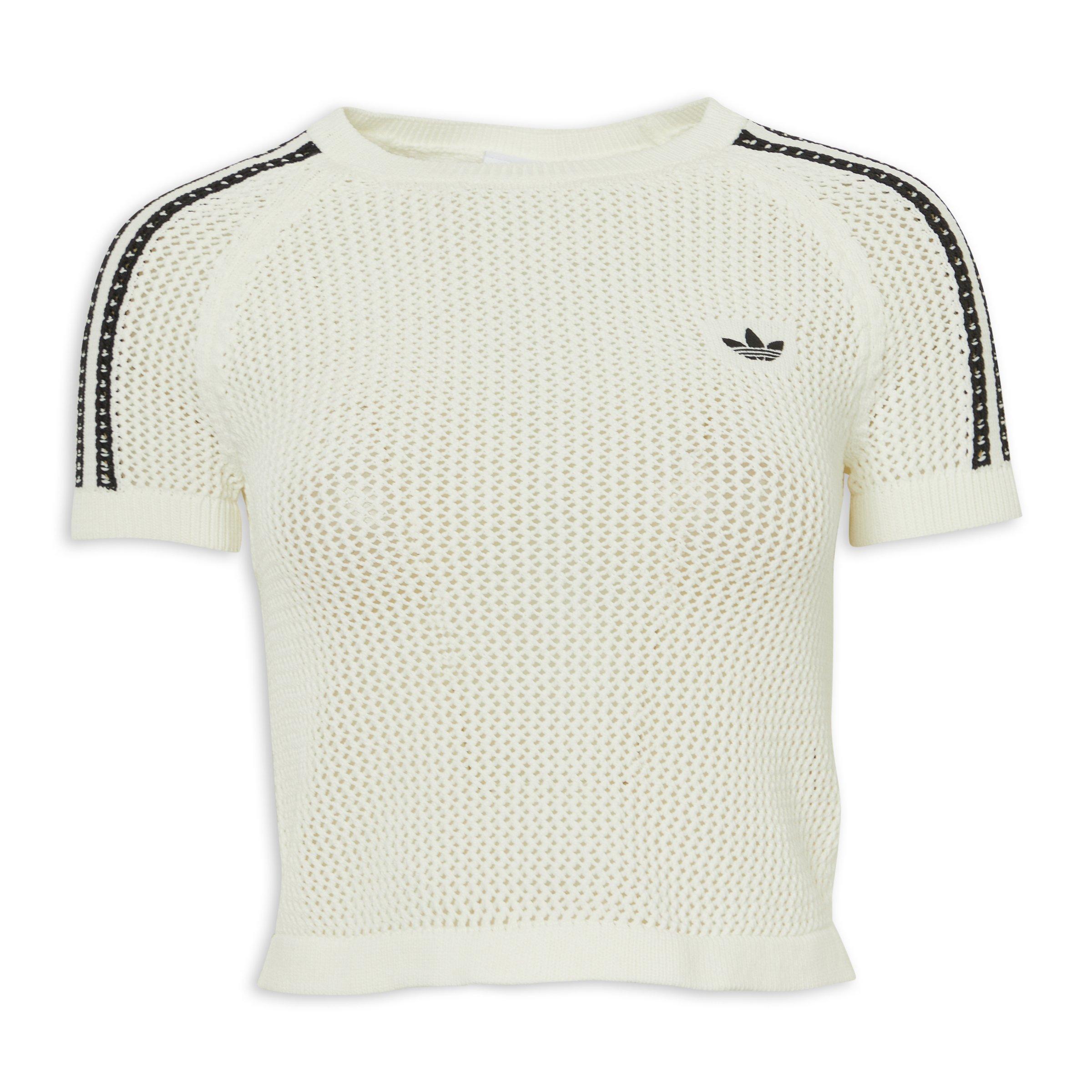 White Knitted Crochet Cali T-Shirt (3261793) | Adidas White Knitted Crochet Cali T-Shirt (3261793) | Adidas