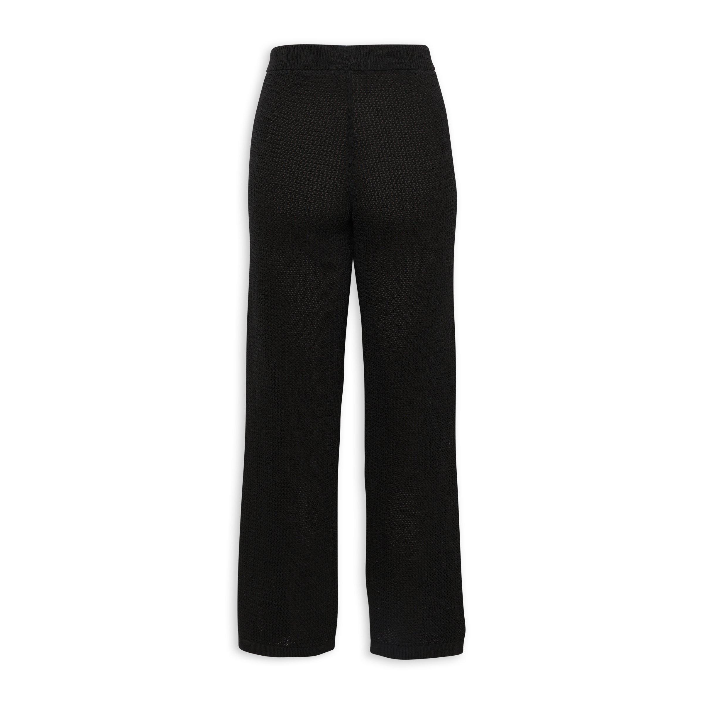 Black Knitted Crochet Firebird Trackpants (3261920) | Adidas