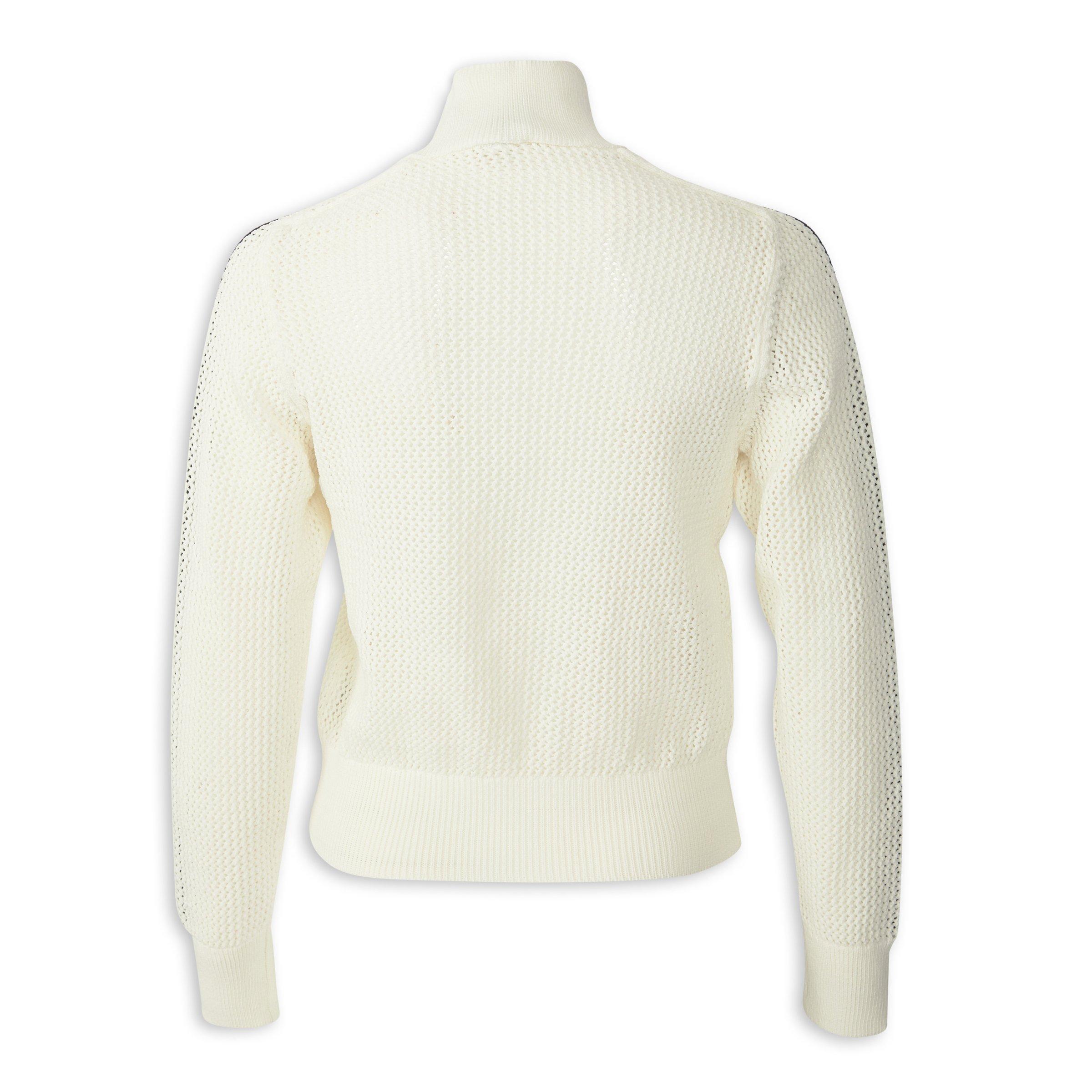 White Knitted Crochet Firebird Track Top (3261923) | Adidas