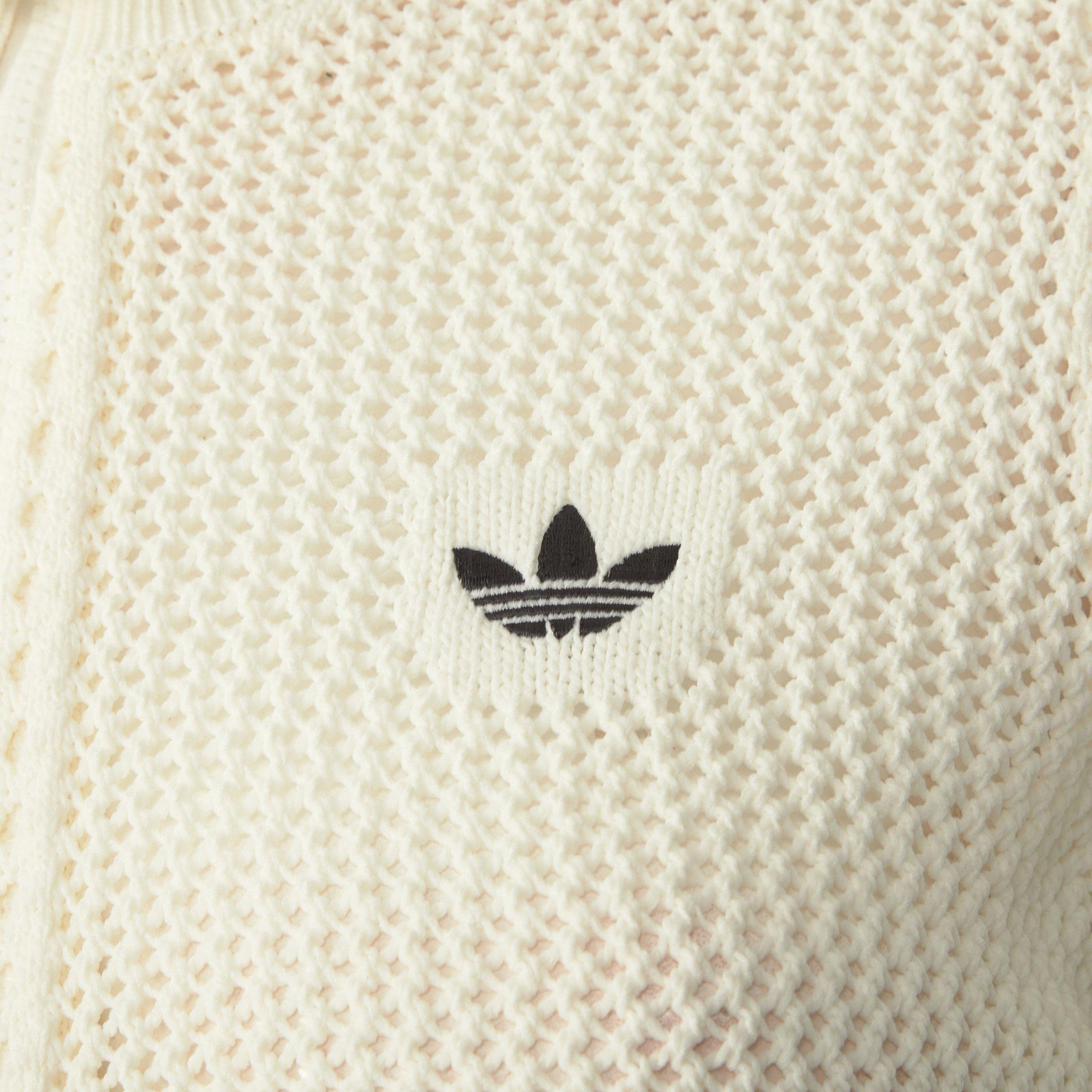 White Knitted Crochet Firebird Track Top (3261923) | Adidas