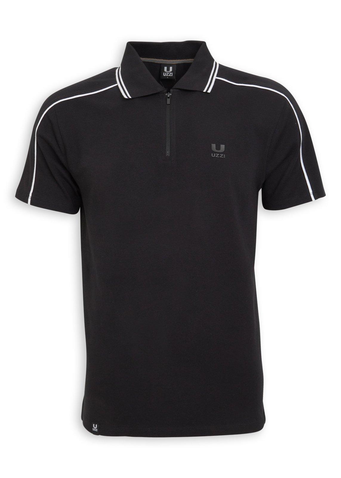 Black Tipped Golfer Top (3262085) | UZZI