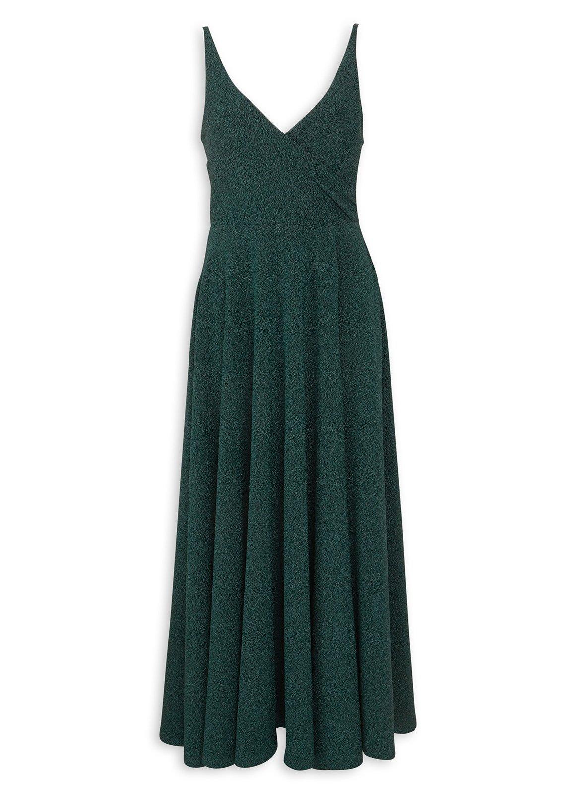 Emerald Green Shimmer V-Neck Maxi Dress (3262217) | Truworths