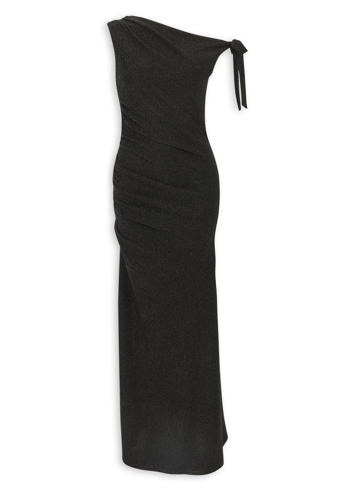 slim fit dress slacks Black/Gold Ombré Lurex Bustier Gown with Train main image 0