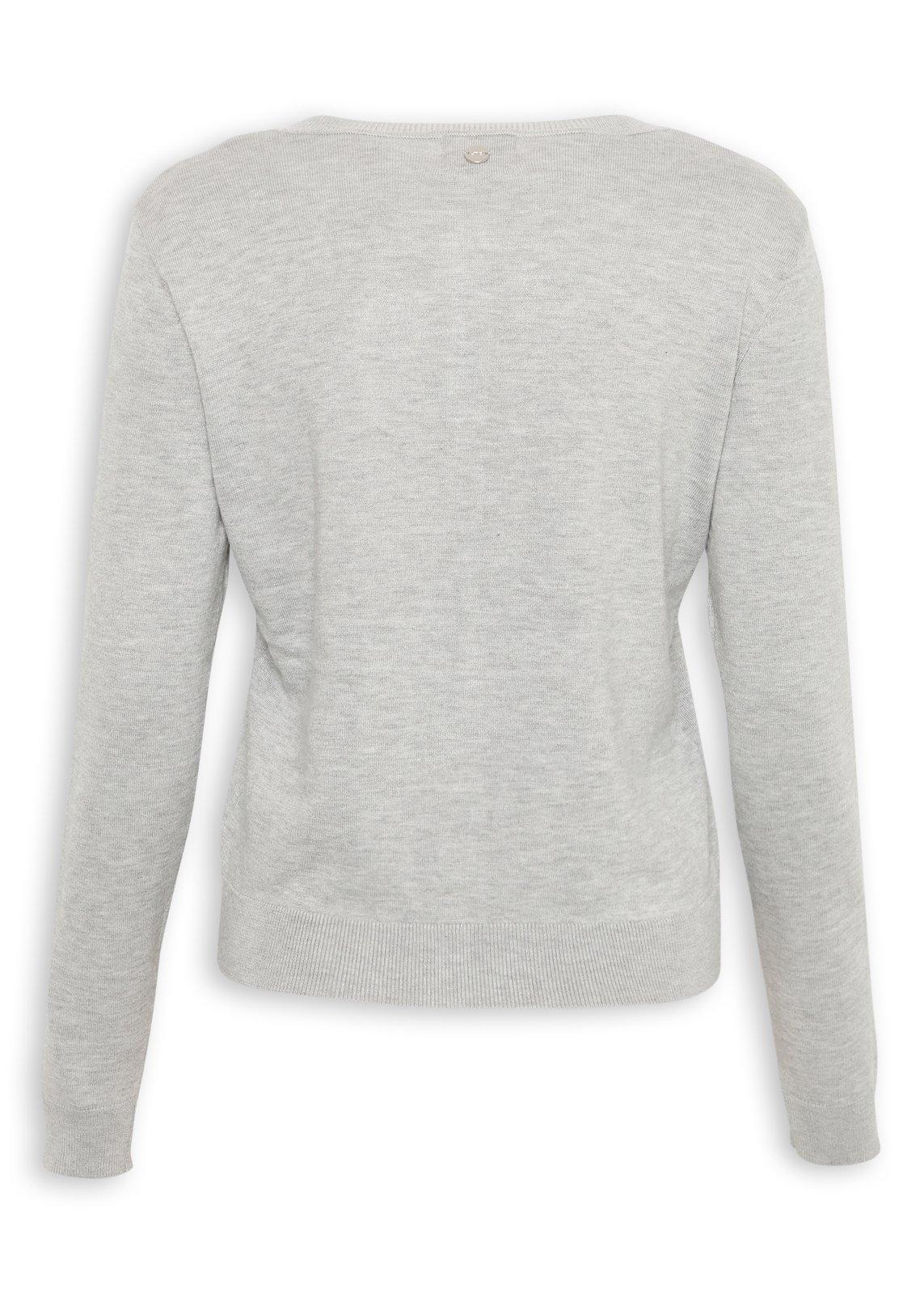 Grey Melange Button Detail Cardigan (3263968) | LTD Woman