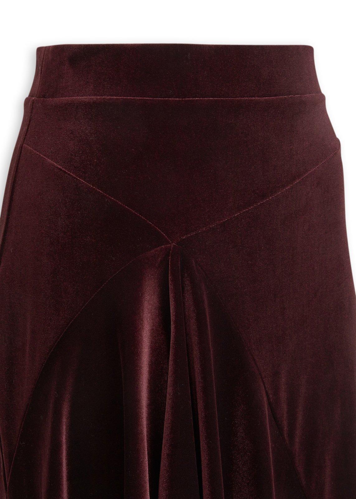 【美品】aere high waist velours skirt 36 Burgundy Velour Asymmetric Skirt (3264136) | Truworths