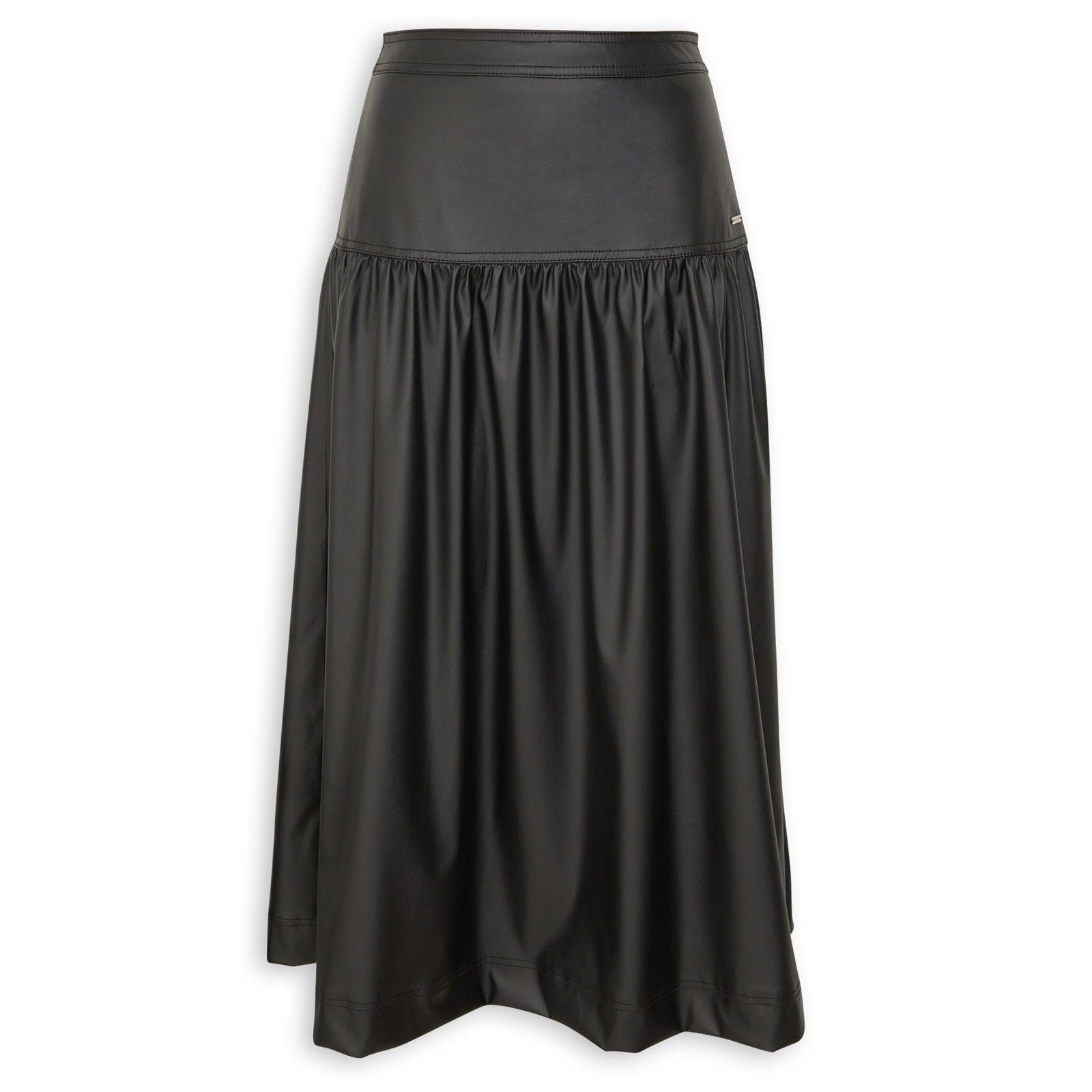 Black PU Basque Skirt (3264163) | Identity