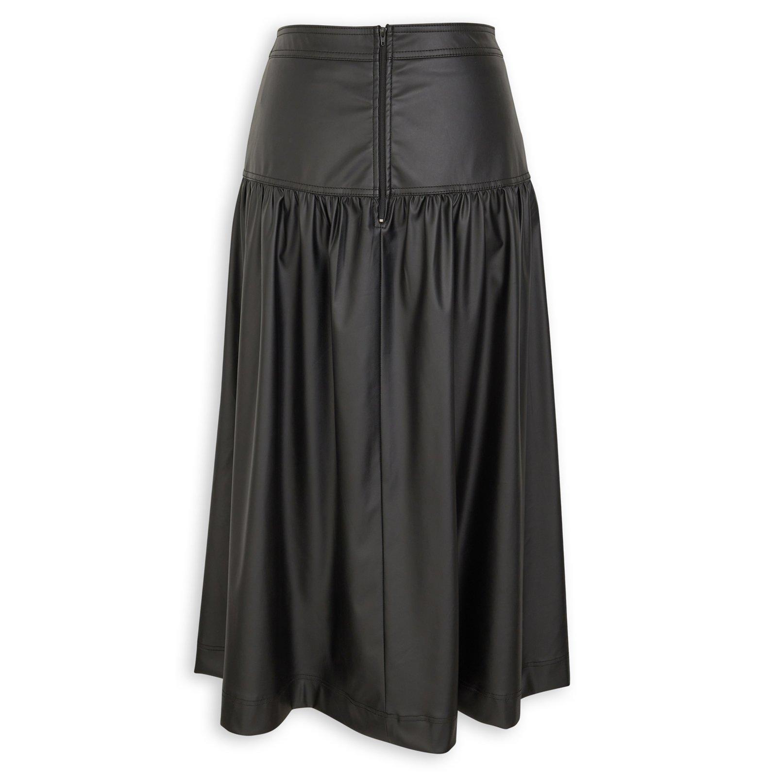 Black PU Basque Skirt (3264163) | Identity