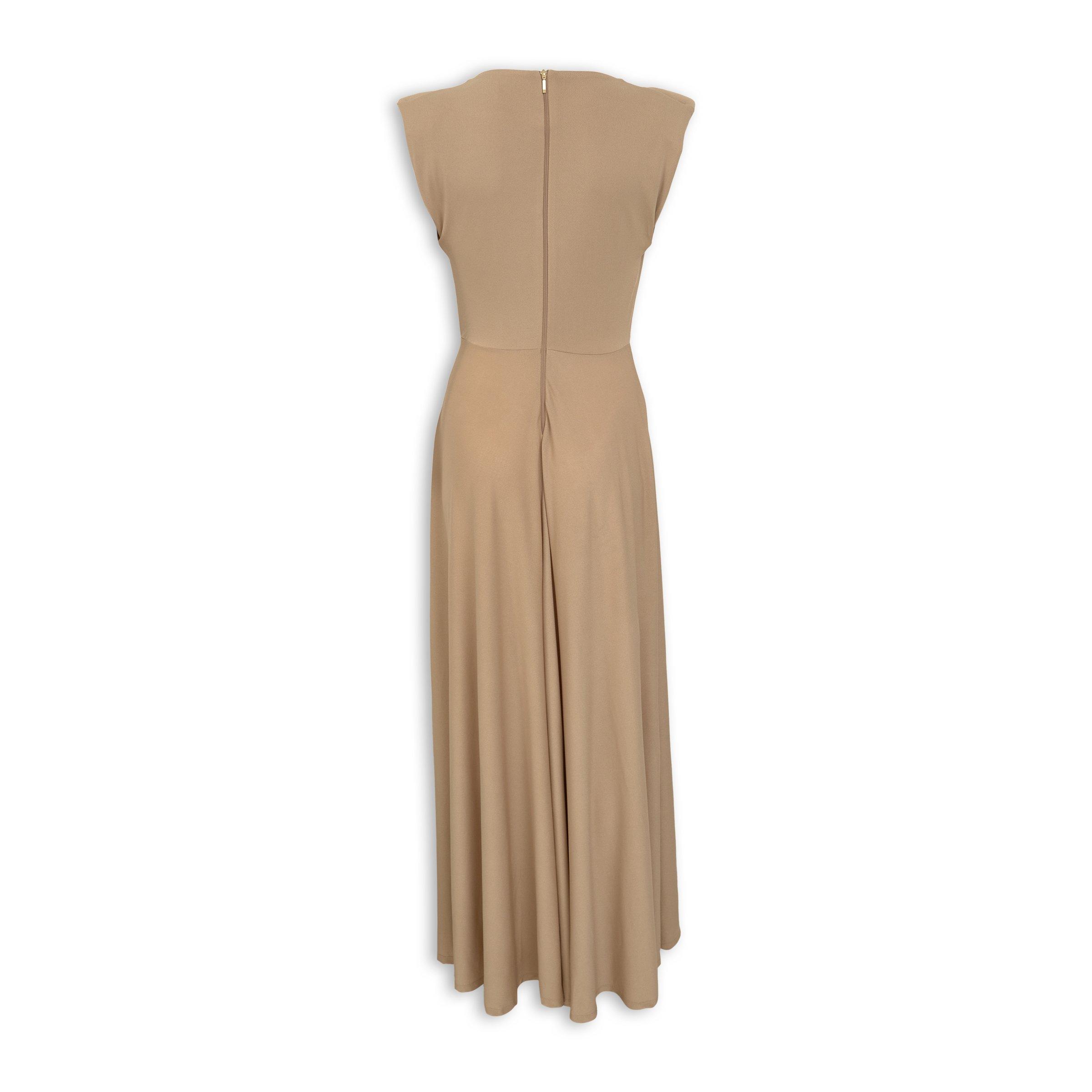 Camel Brooch Maxi Dress (3264215) | X&O Ladies