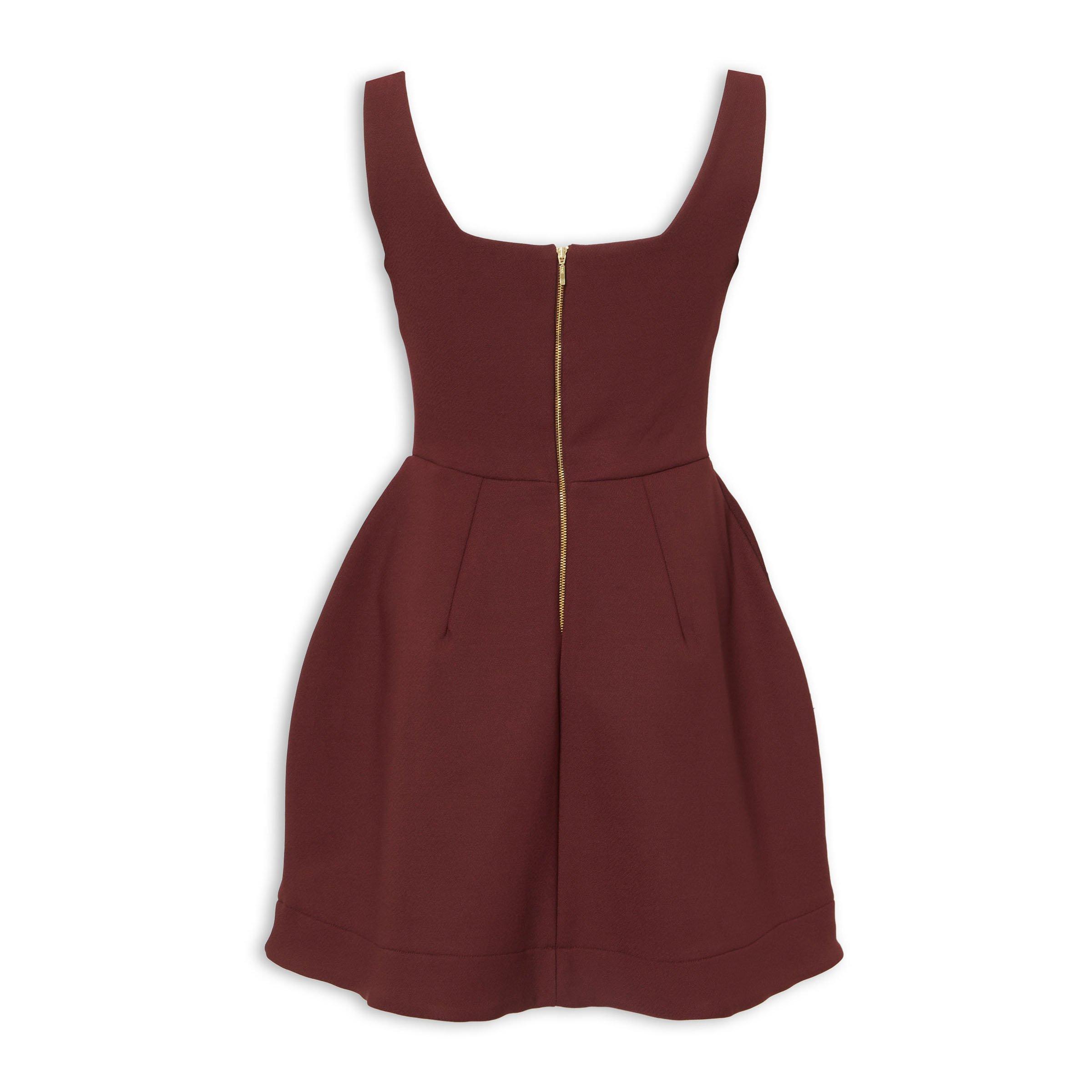 Burgundy Retro Mini Dress (3264217) | X&O Ladies