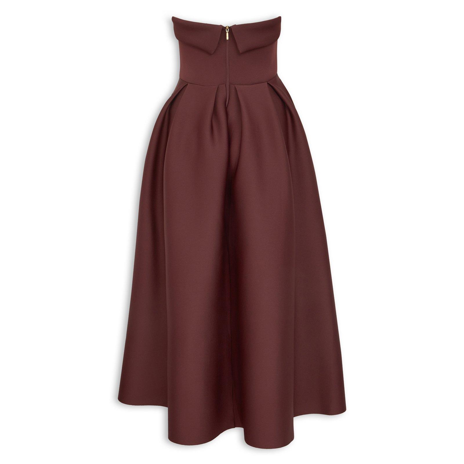 white and burgundy dress Velvi - Marie Strapless Maxi Dress - Burgundy
