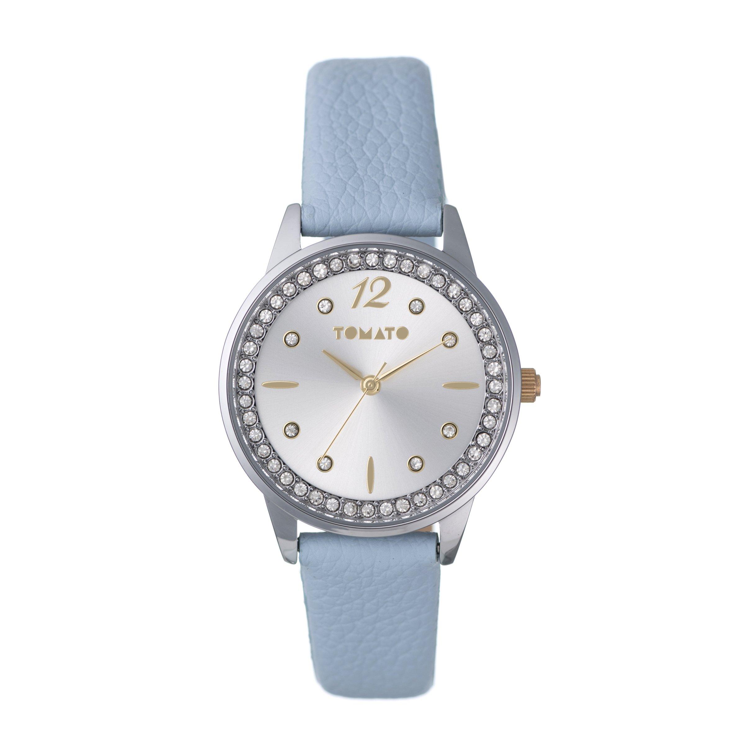 Light Blue PU Leather Watch (3264429) | Tomato