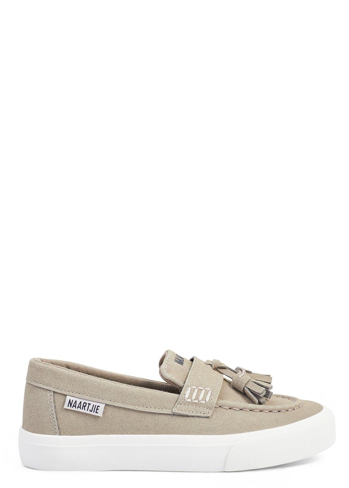 Boys Beige Moccasin Shoes
