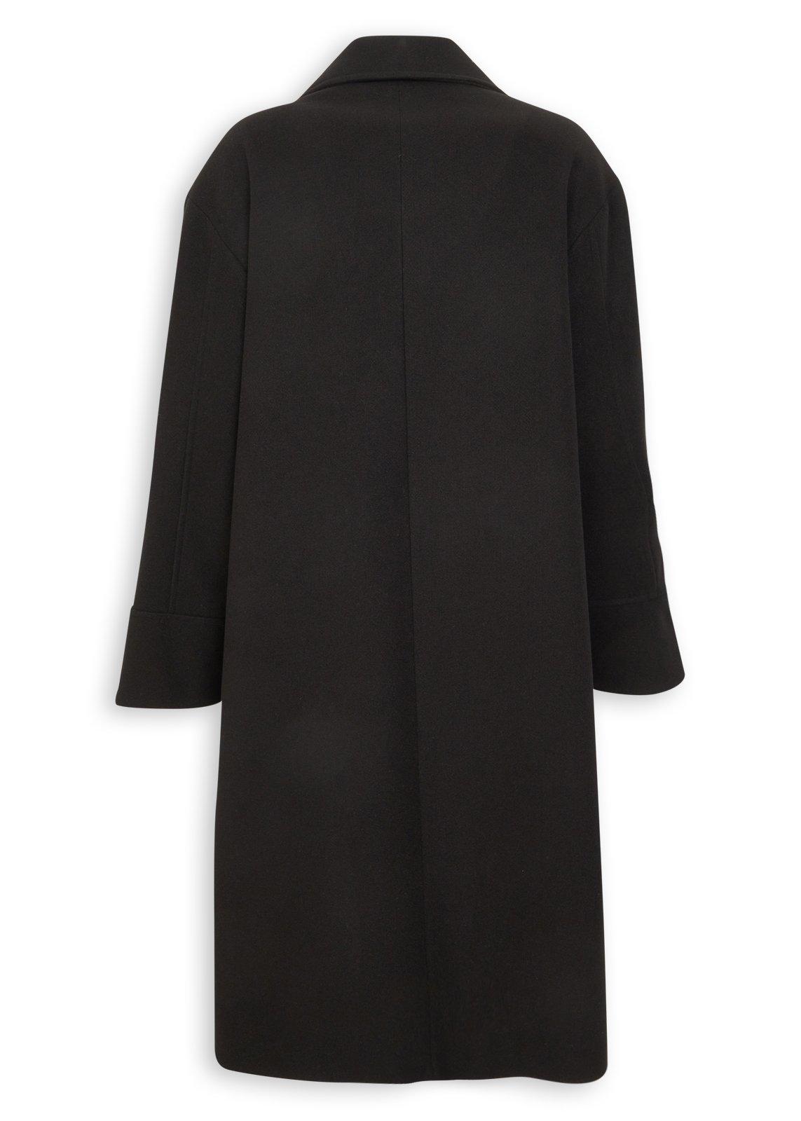 Black Relaxed Knit Melton Coat (3264842) | Inwear