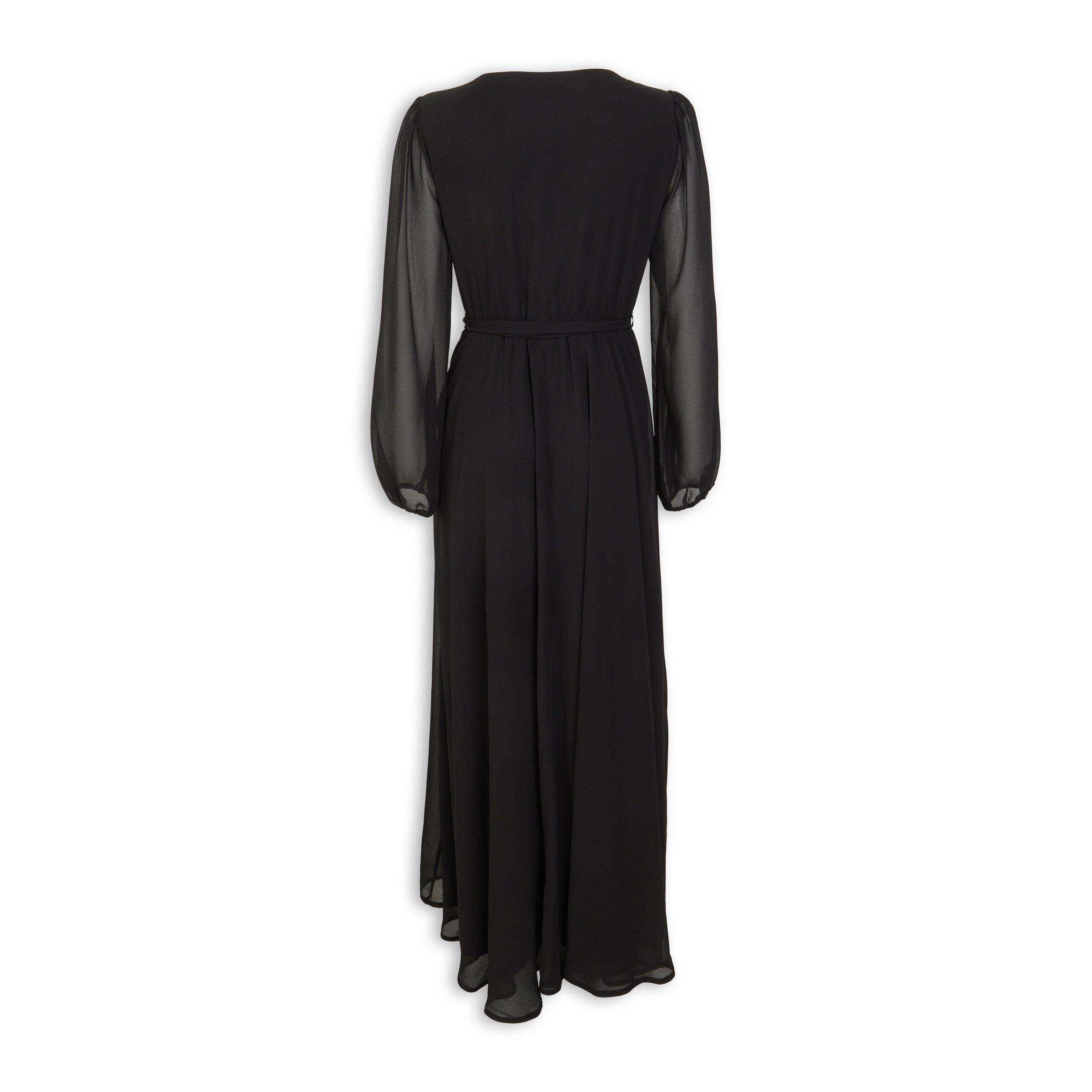 Black Chiffon Maxi Dress (3264966) | Miss Friday