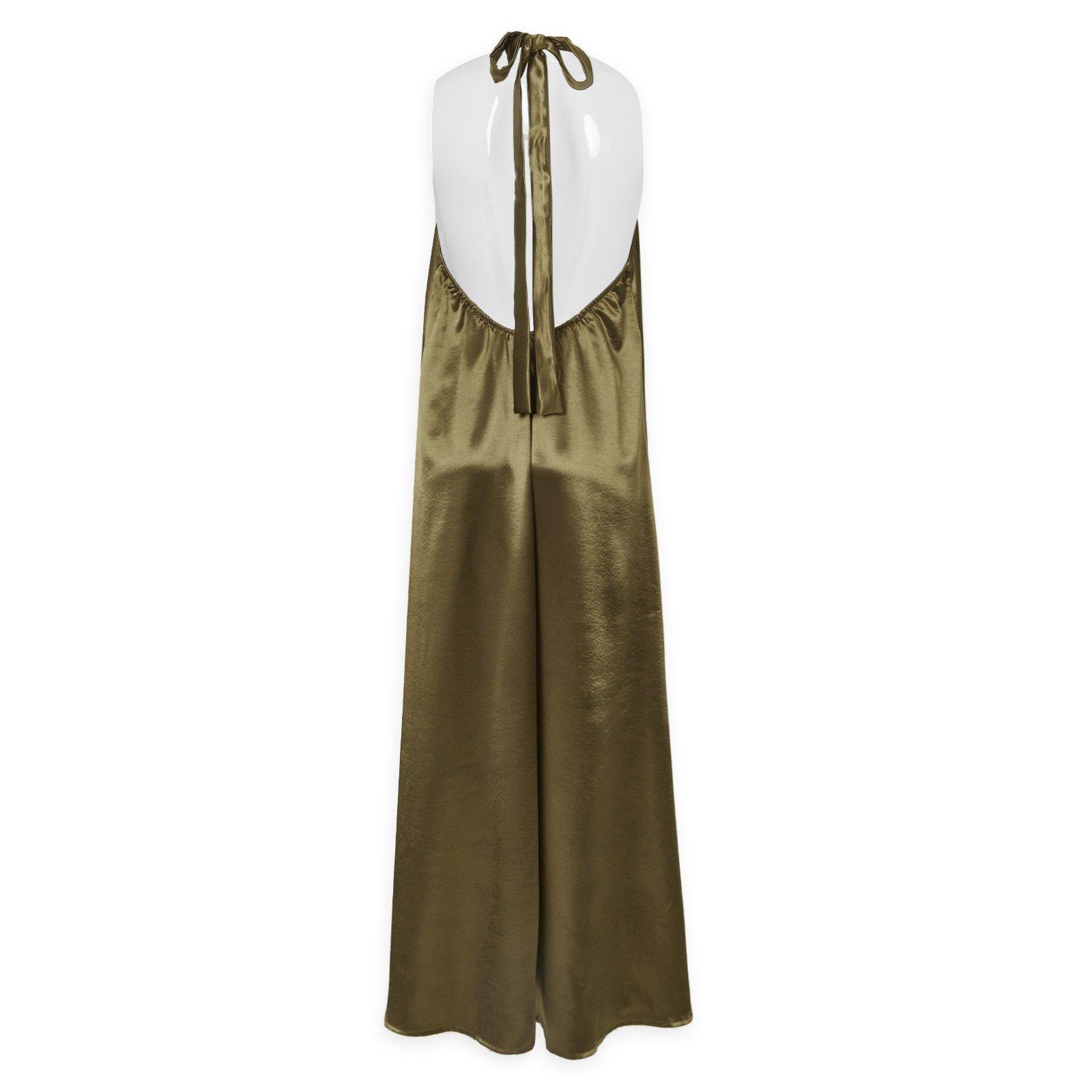 Fatigue Green Satin Maxi Dress (3265252) | Sage Ladies