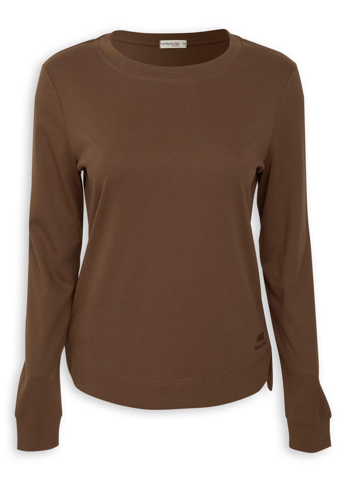 Brown 3/4 Sleeve Long Sleeve Top (3265362) | OUTBACK RED