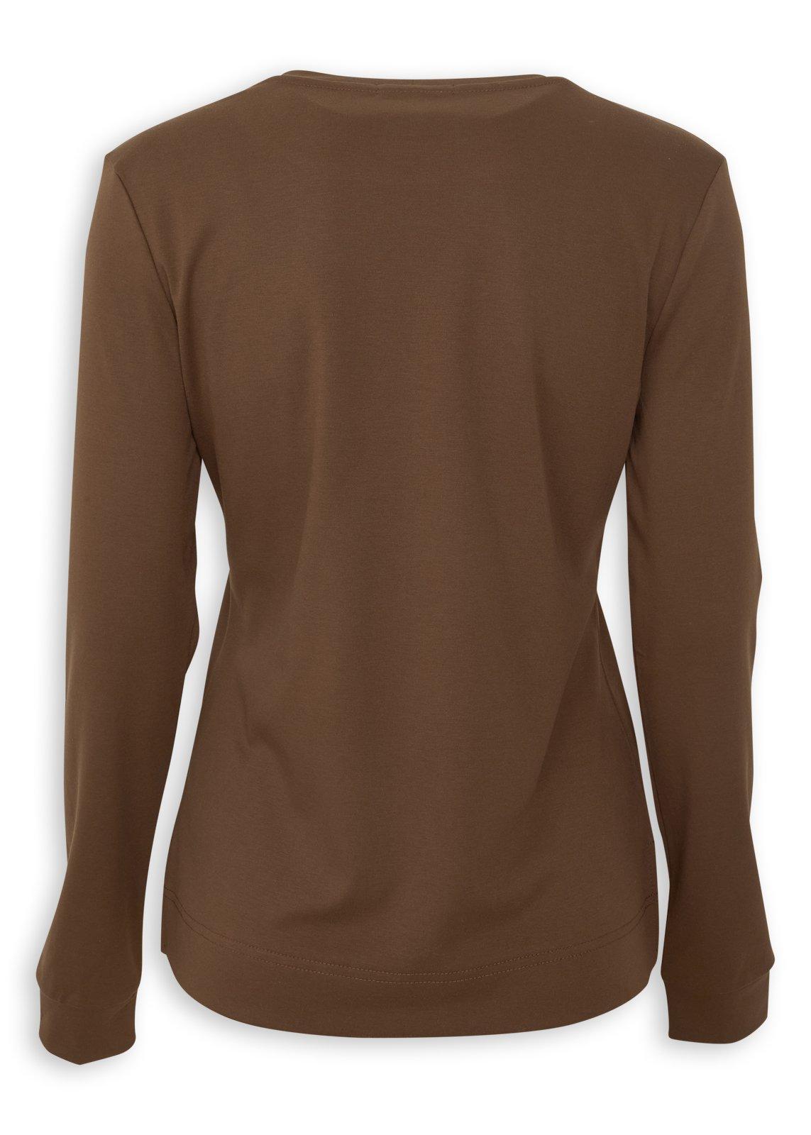 Brown 3/4 Sleeve Long Sleeve Top (3265362) | OUTBACK RED
