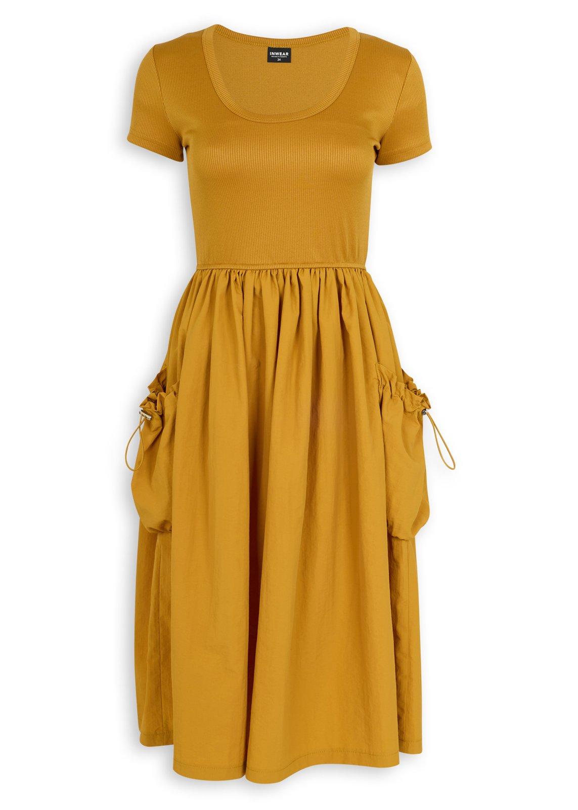 truworths south africa ladies dresses Mustard Fabric Combo Dress (3265678) Classification1_E20
