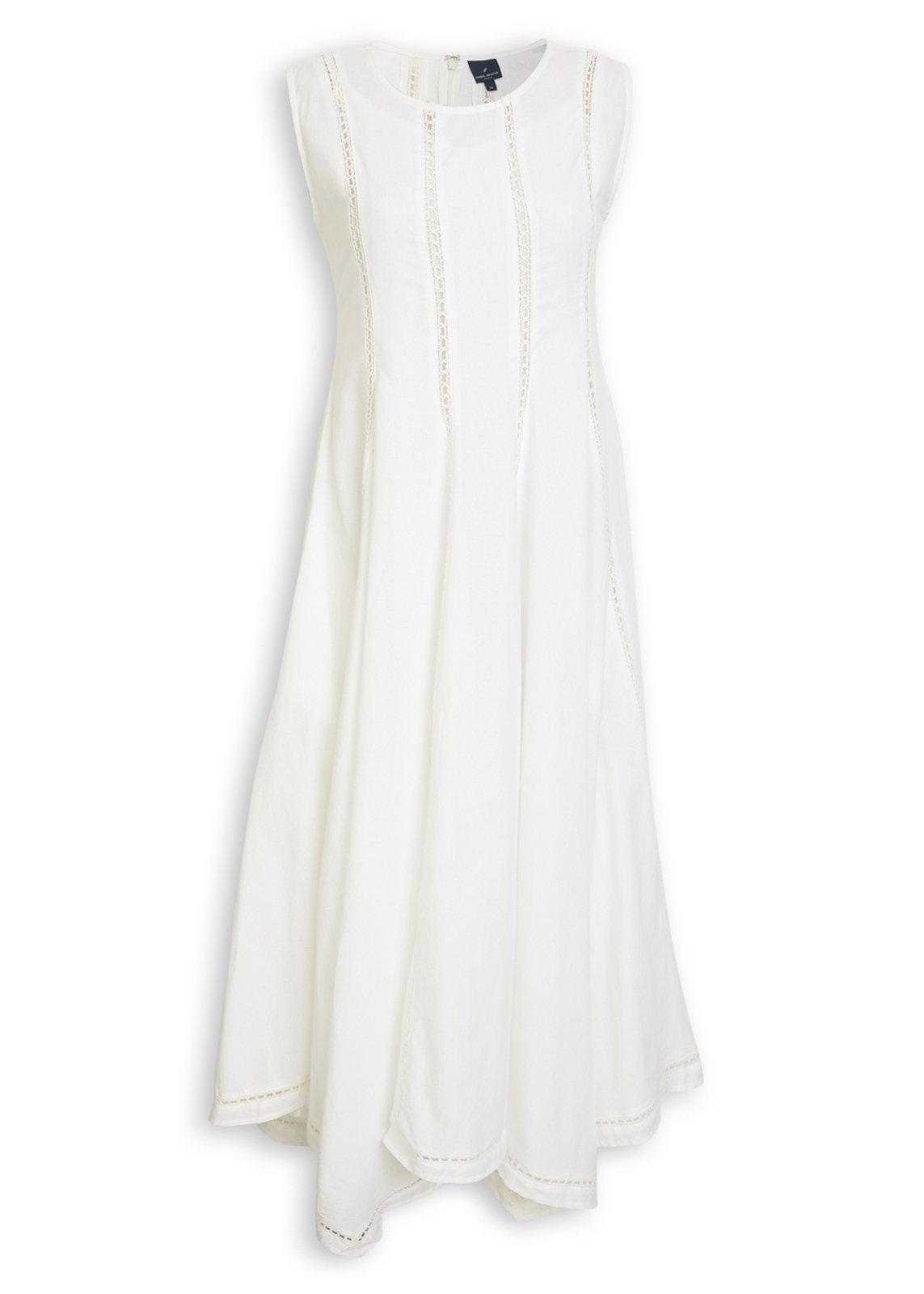 White Lace-Trim Sleeveless Midi Dress | Dresses | Truworths