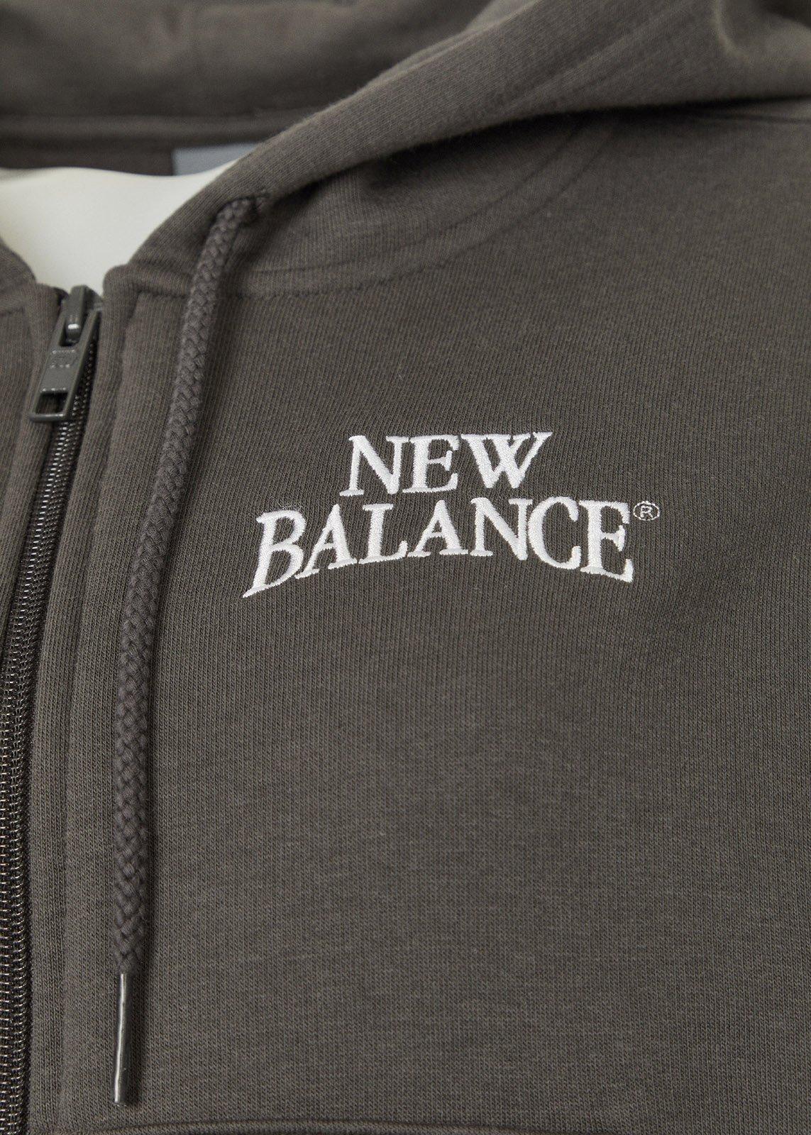 数原龍友　NPNG Patch Boa Zip Hoodie Grey Linear Heritage Zip Hoodie (3266145) | New Balance