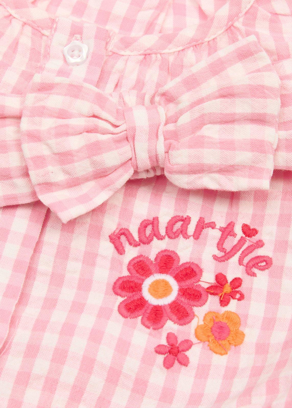 トップス andmary Chui set tops color pink Baby Girls Pink Gingham Top Set (3266249) | Naartjie