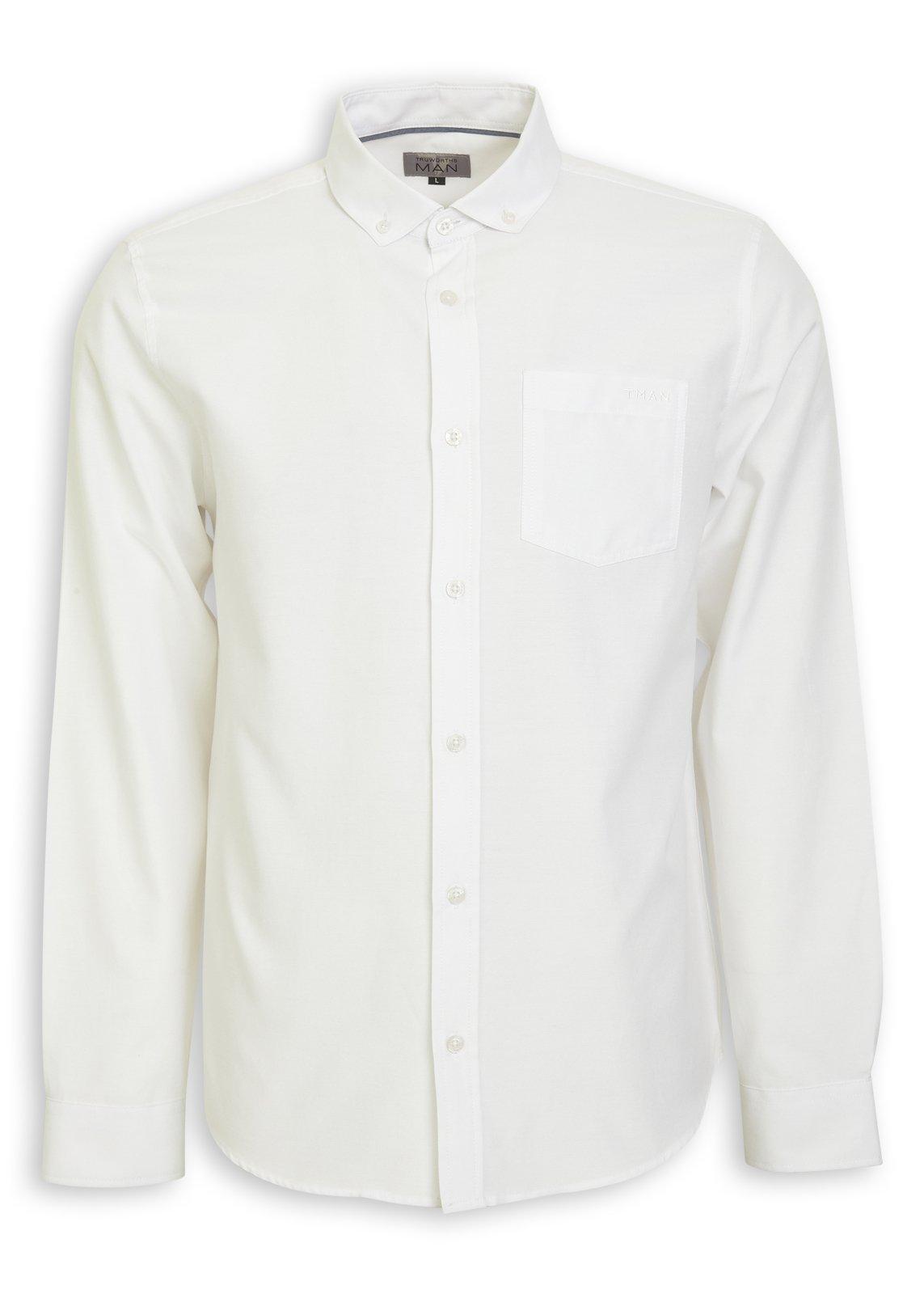 epahalf oxford shirt ホワイト White Long Sleeve Oxford Shirt (3266501) | Truworths Man