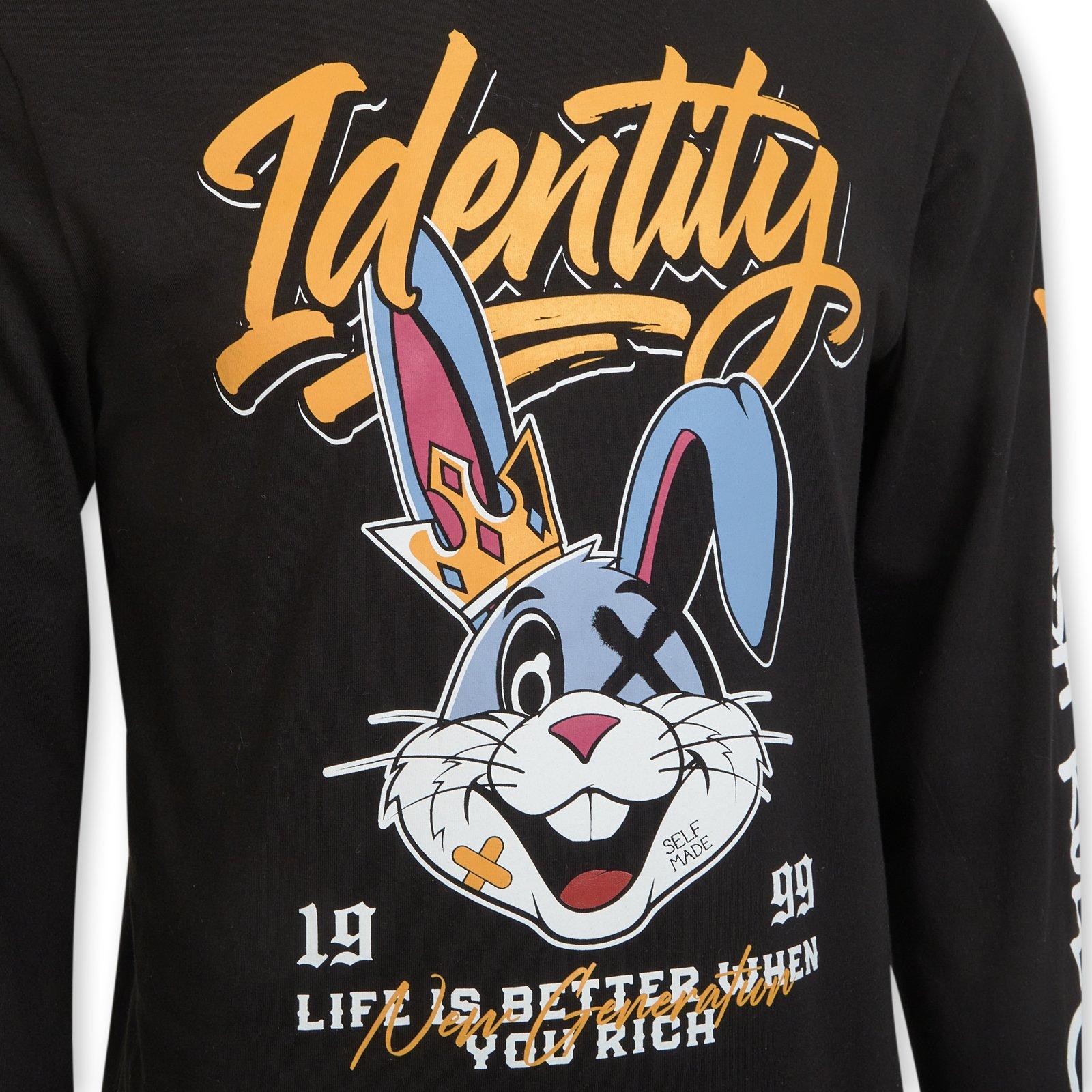 Black Long Sleeve Bunny Tee (3266576) | Identity