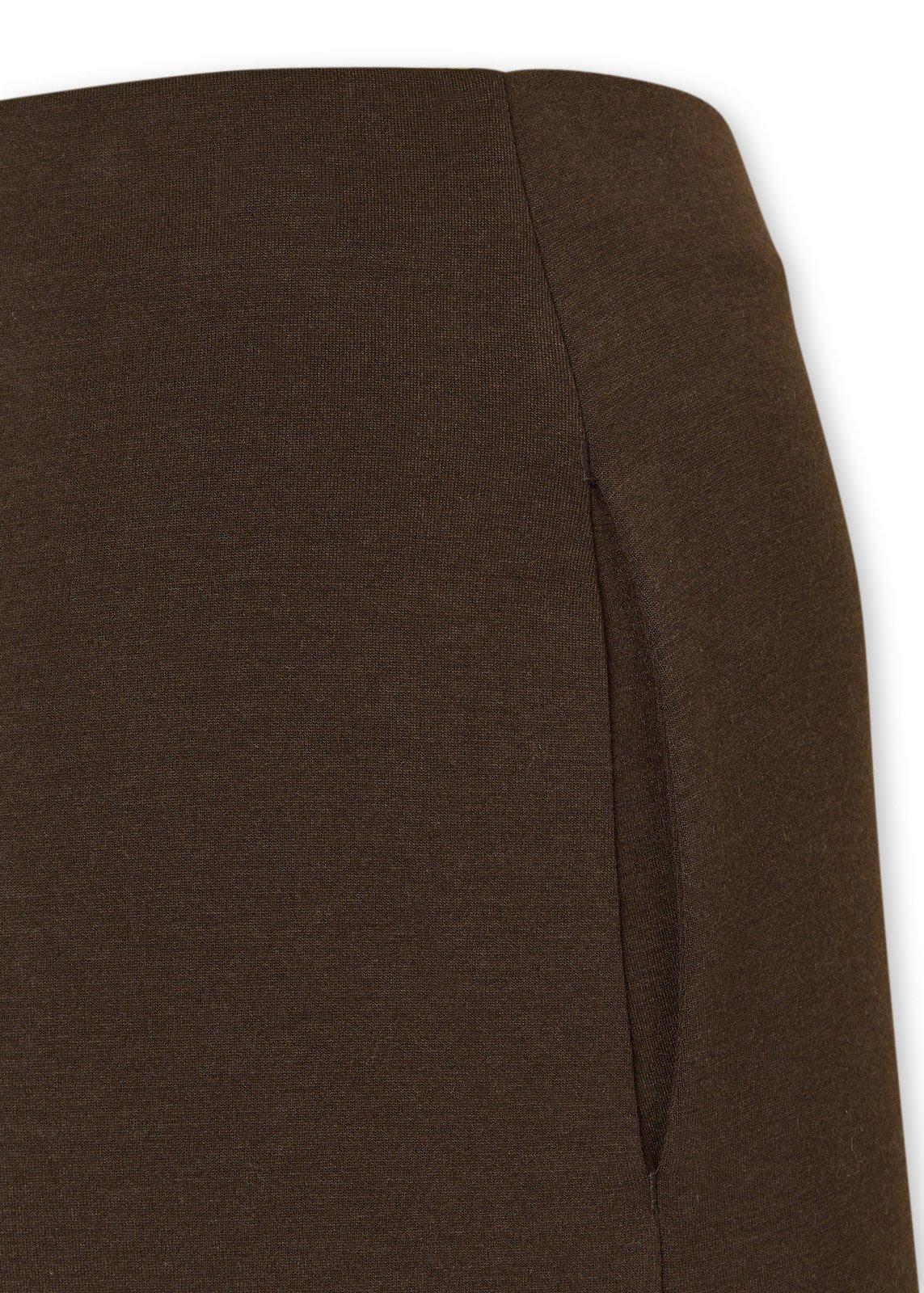Chocolate Scuba Knit Wide Leg Pants (3266699) | Basix