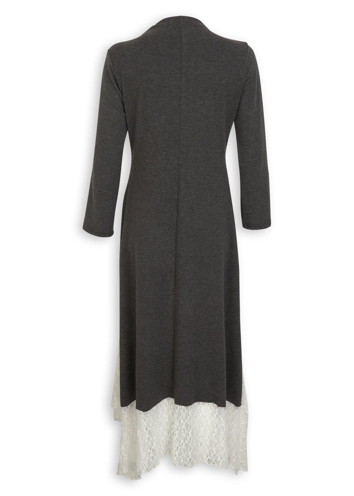 Grey Knit Lace Maxi Dress (3266811) | Truworths