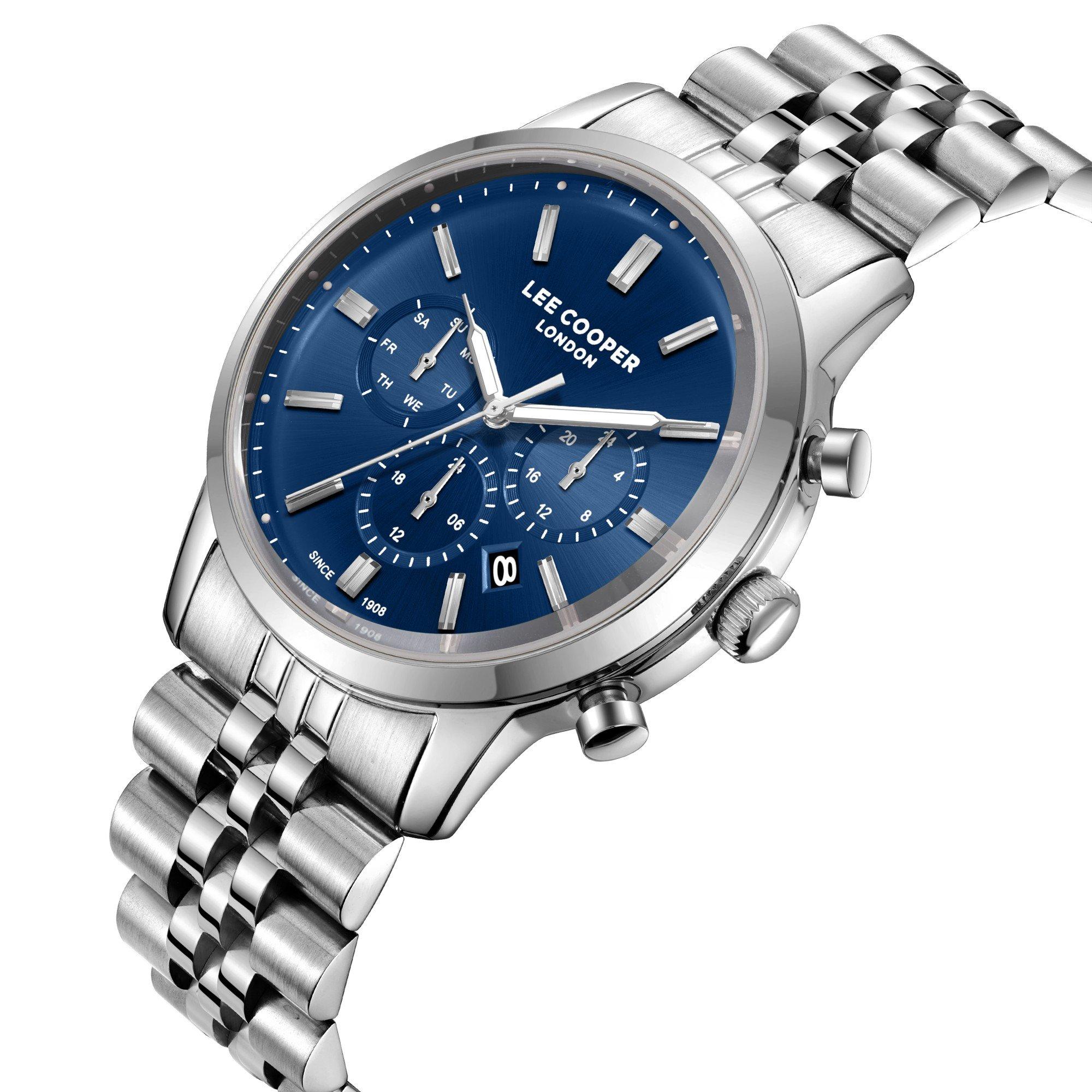 Silver and Navy Metal Watch (3266960) | Lee Cooper