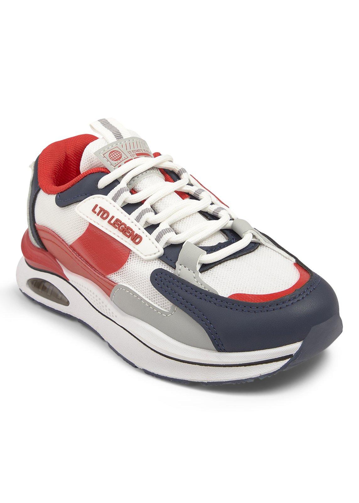 Kid Boys Red Colourblocked Sneakers (3267129) | LTD Kids
