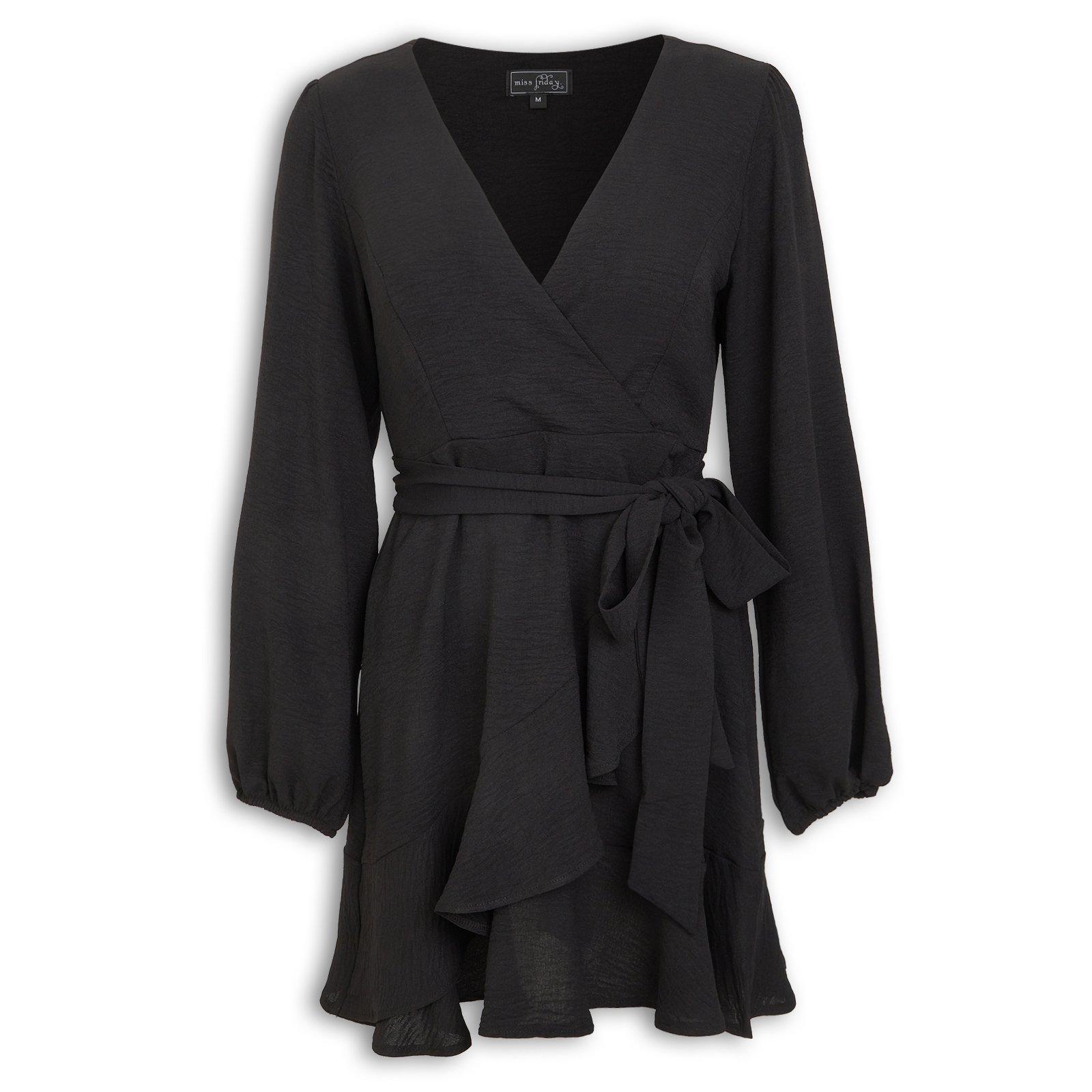 Black Wrap Dress (3267785) | Miss Friday