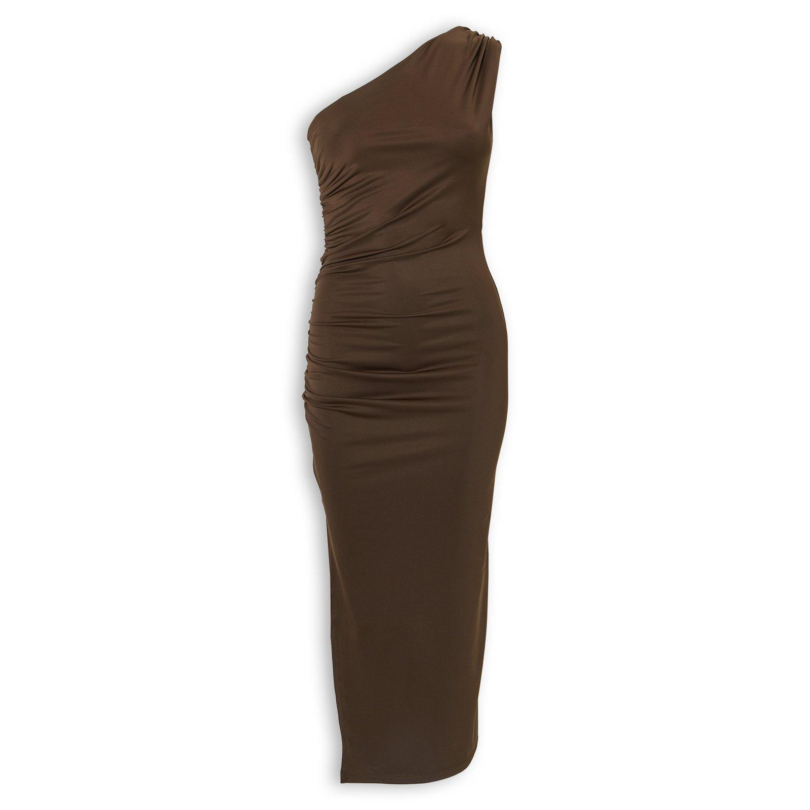all white bodycon dress Chocolate Brown Long Sleeve Mini Dress main image 1