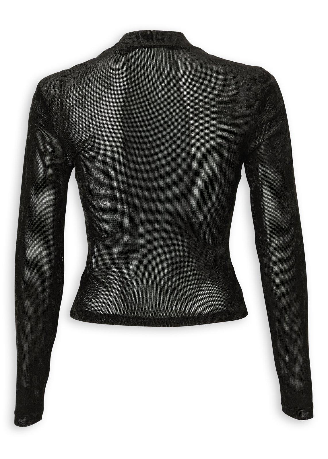 Black Velour Mesh Top (3267892) | Inwear